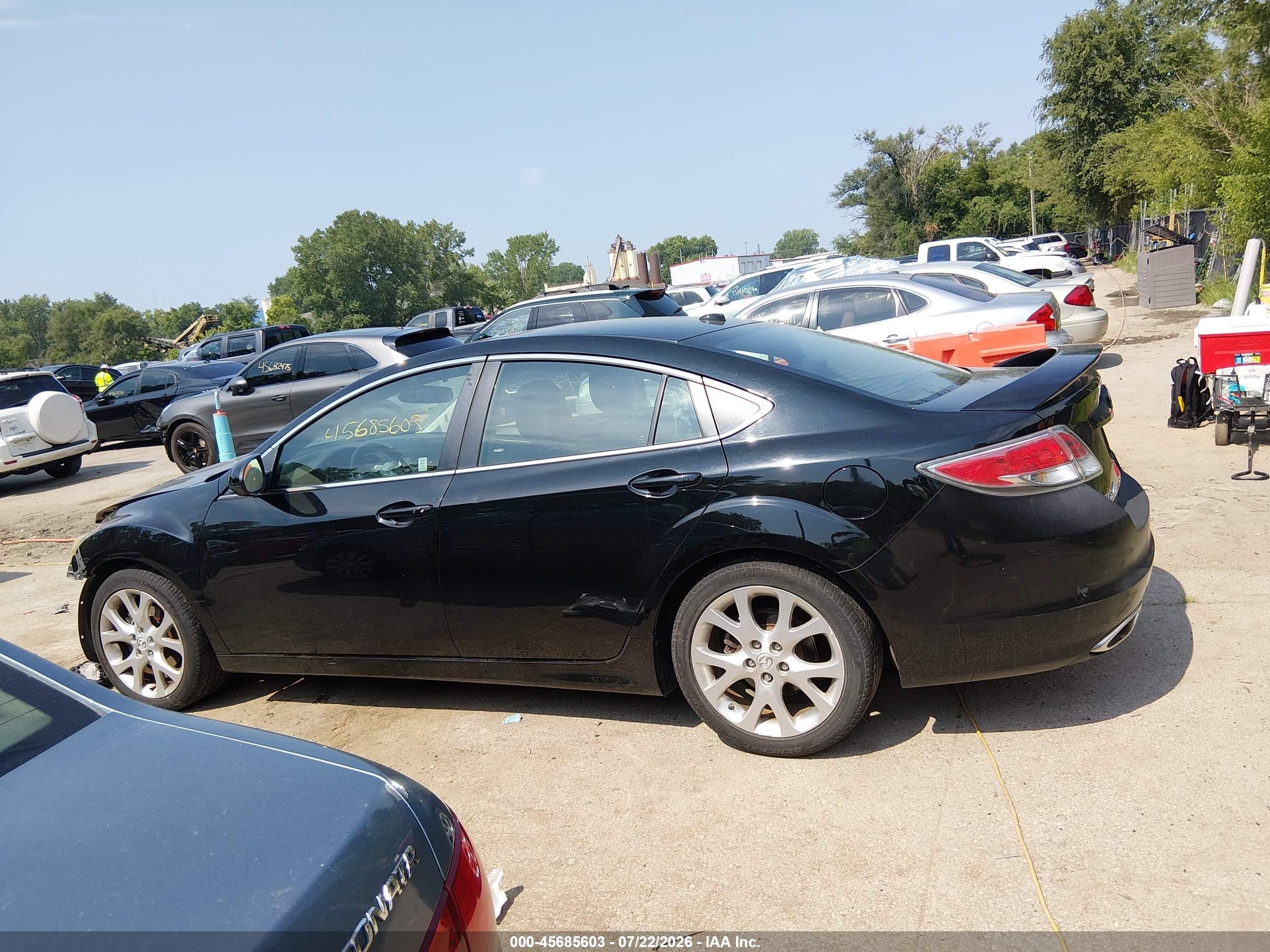 2009 Mazda Mazda6 S Grand Touring Black vin: 1YVHP82B795M33899