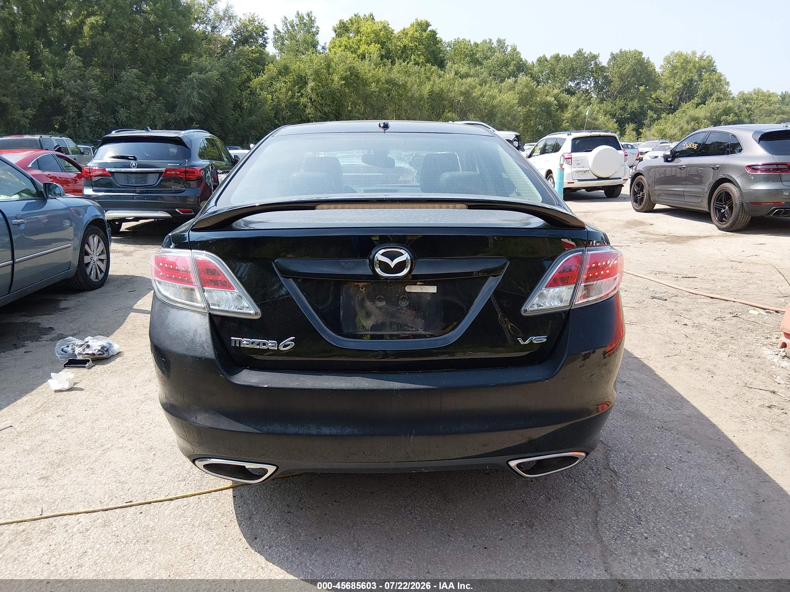 2009 Mazda Mazda6 S Grand Touring Black vin: 1YVHP82B795M33899