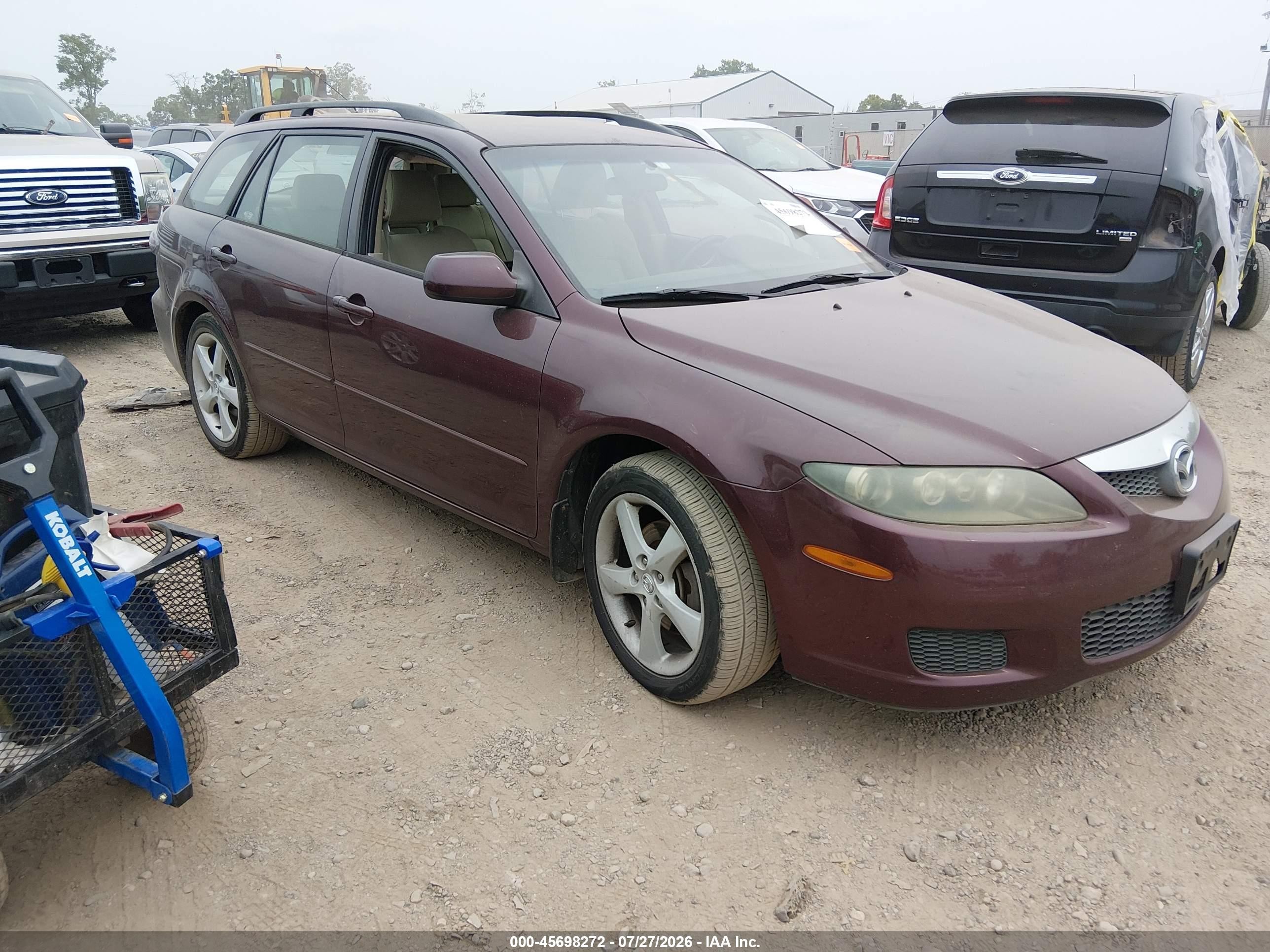 2006 Mazda Mazda6 S Maroon vin: 1YVHP82D065M03222