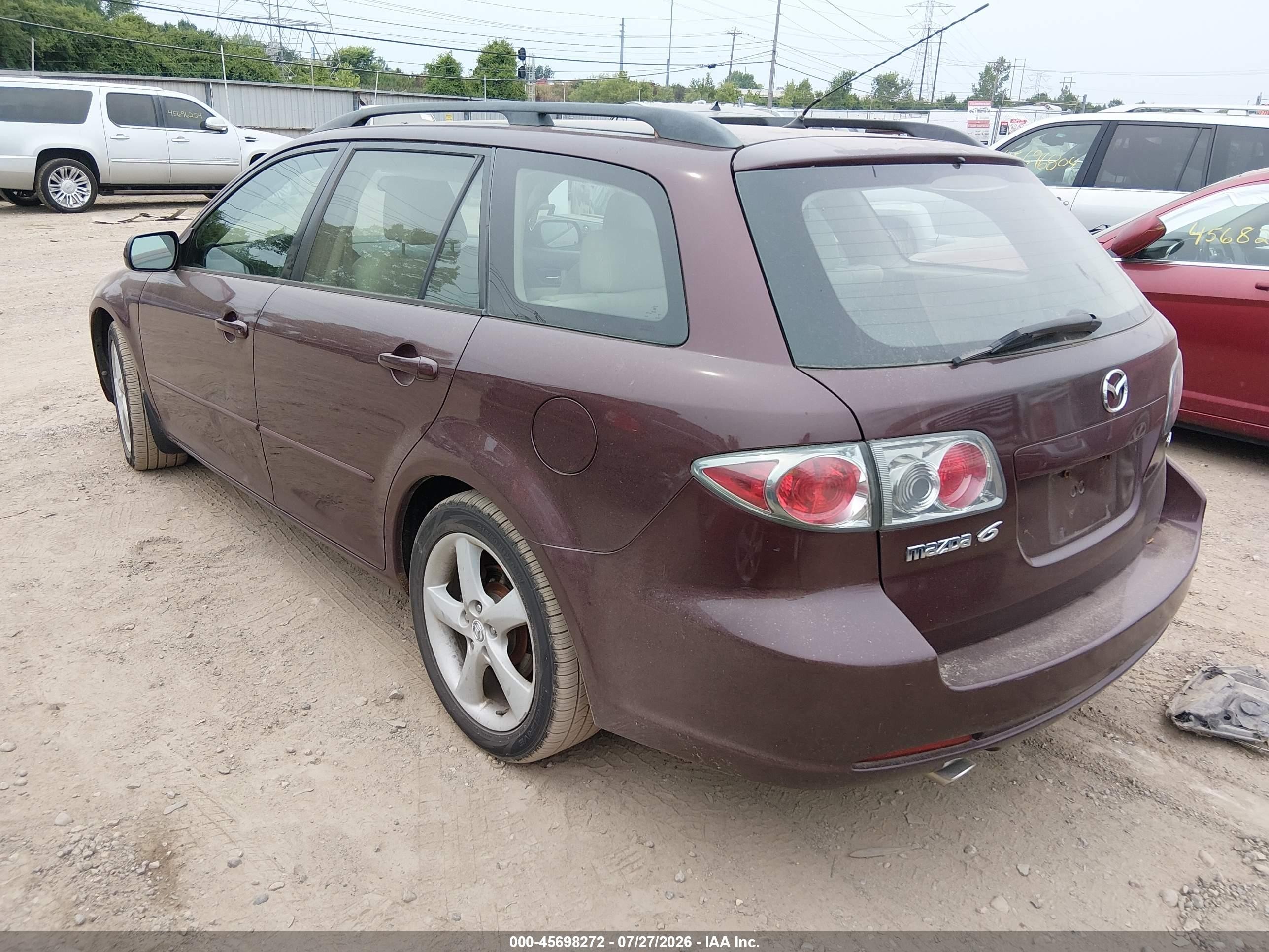 2006 Mazda Mazda6 S Maroon vin: 1YVHP82D065M03222