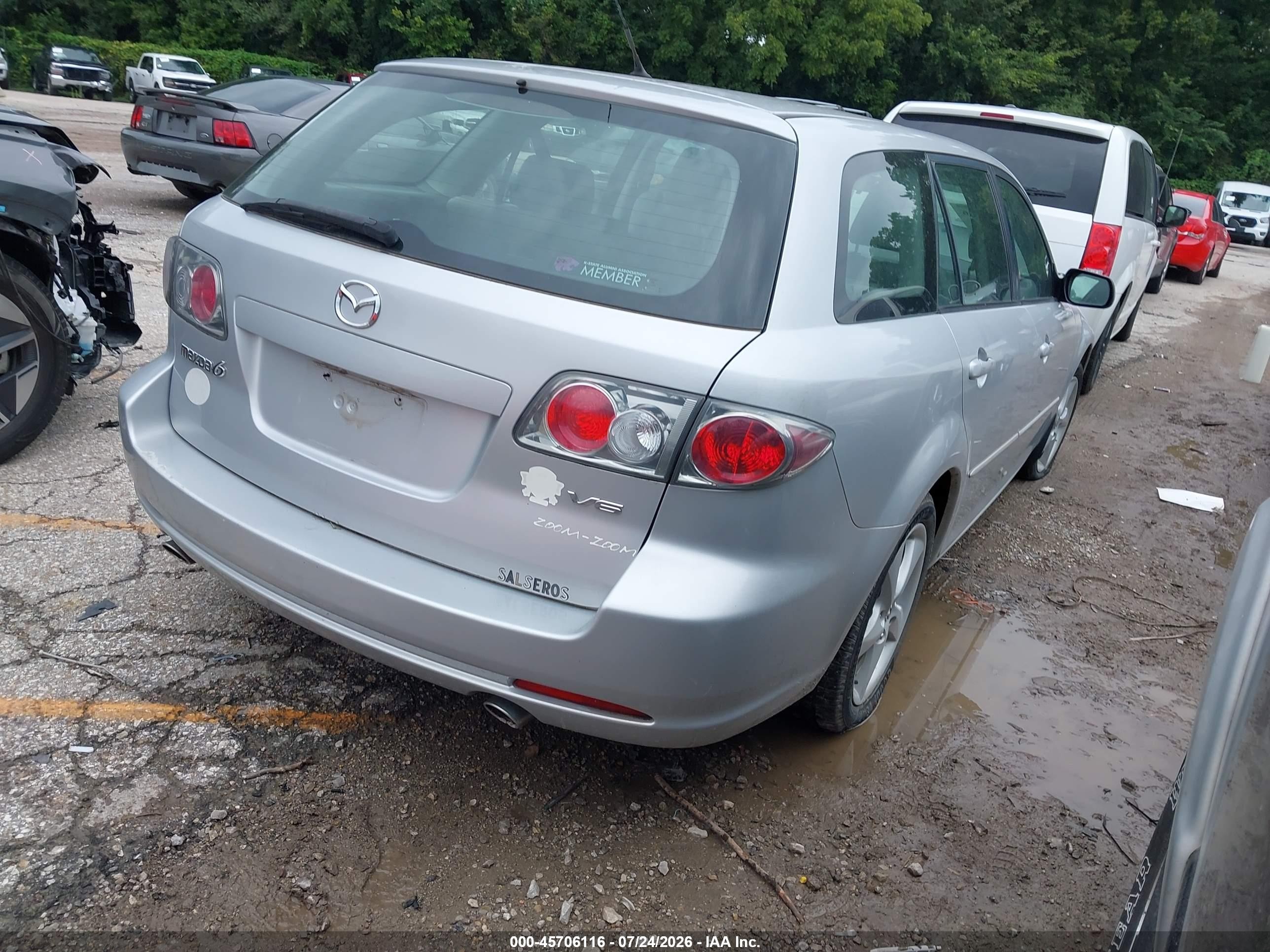 2006 Mazda Mazda6 S Silver vin: 1YVHP82D865M52474