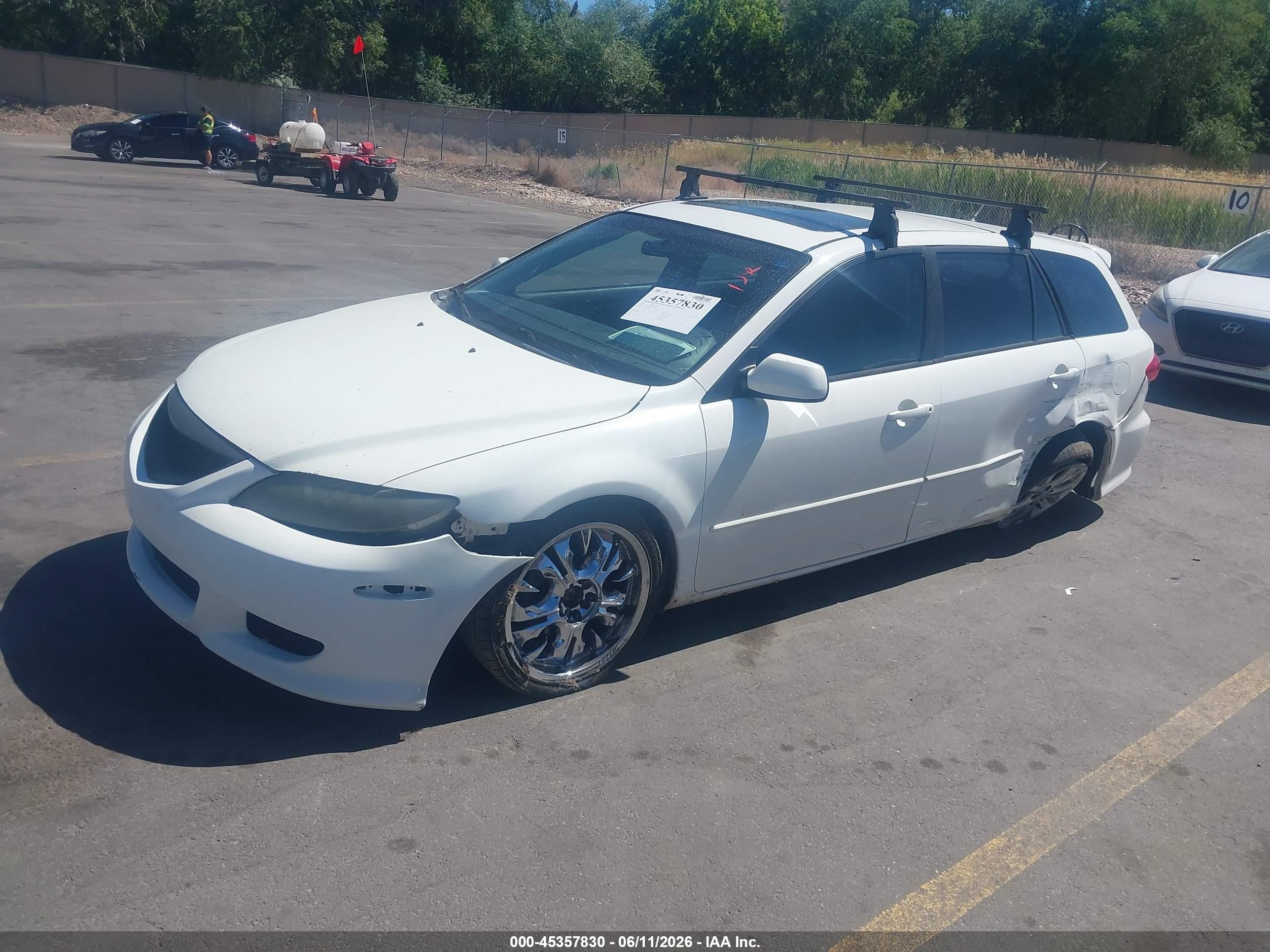 2005 Mazda Mazda6 S Sport White vin: 1YVHP82D955M00558