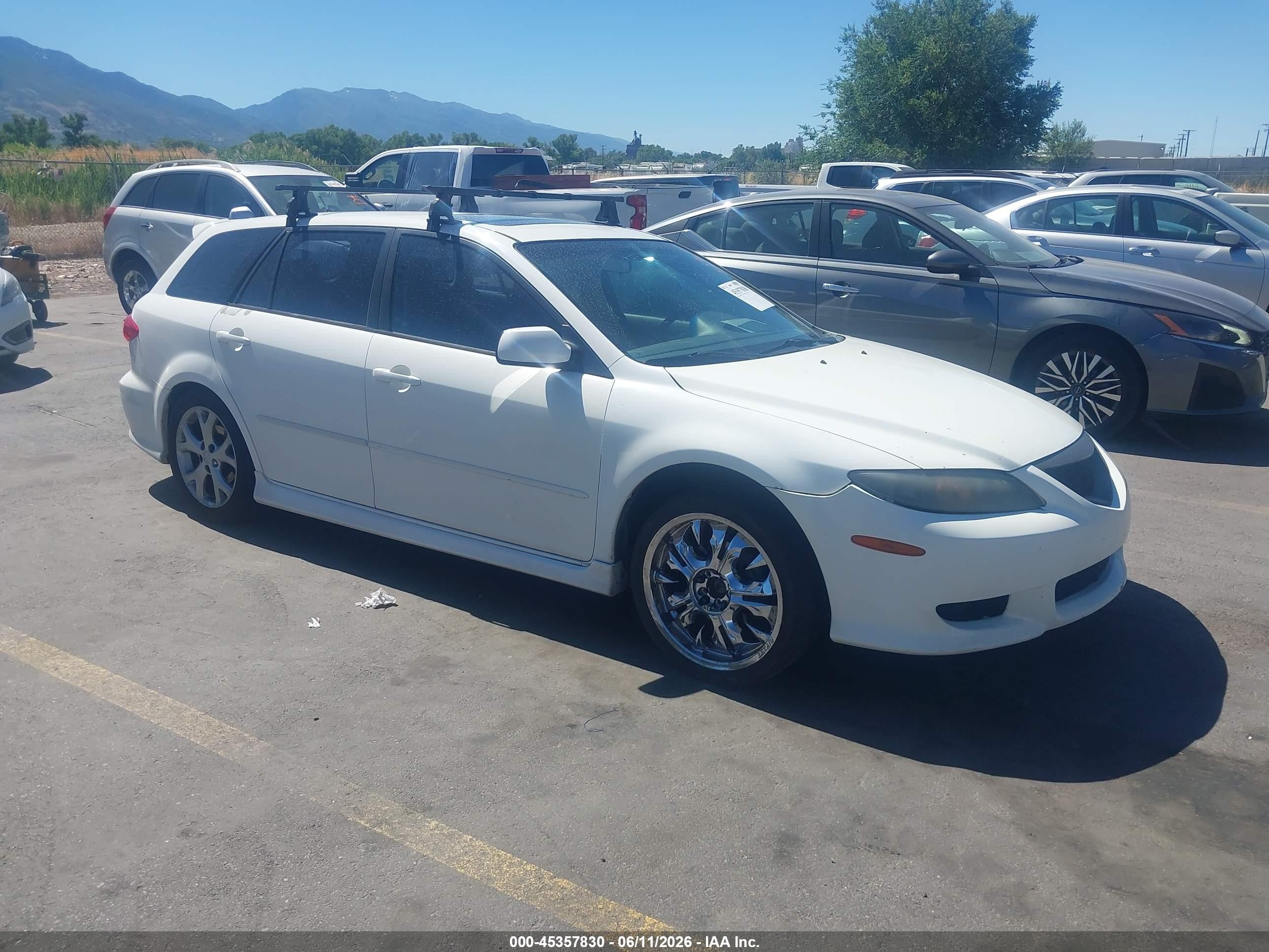 2005 Mazda Mazda6 S Sport White vin: 1YVHP82D955M00558