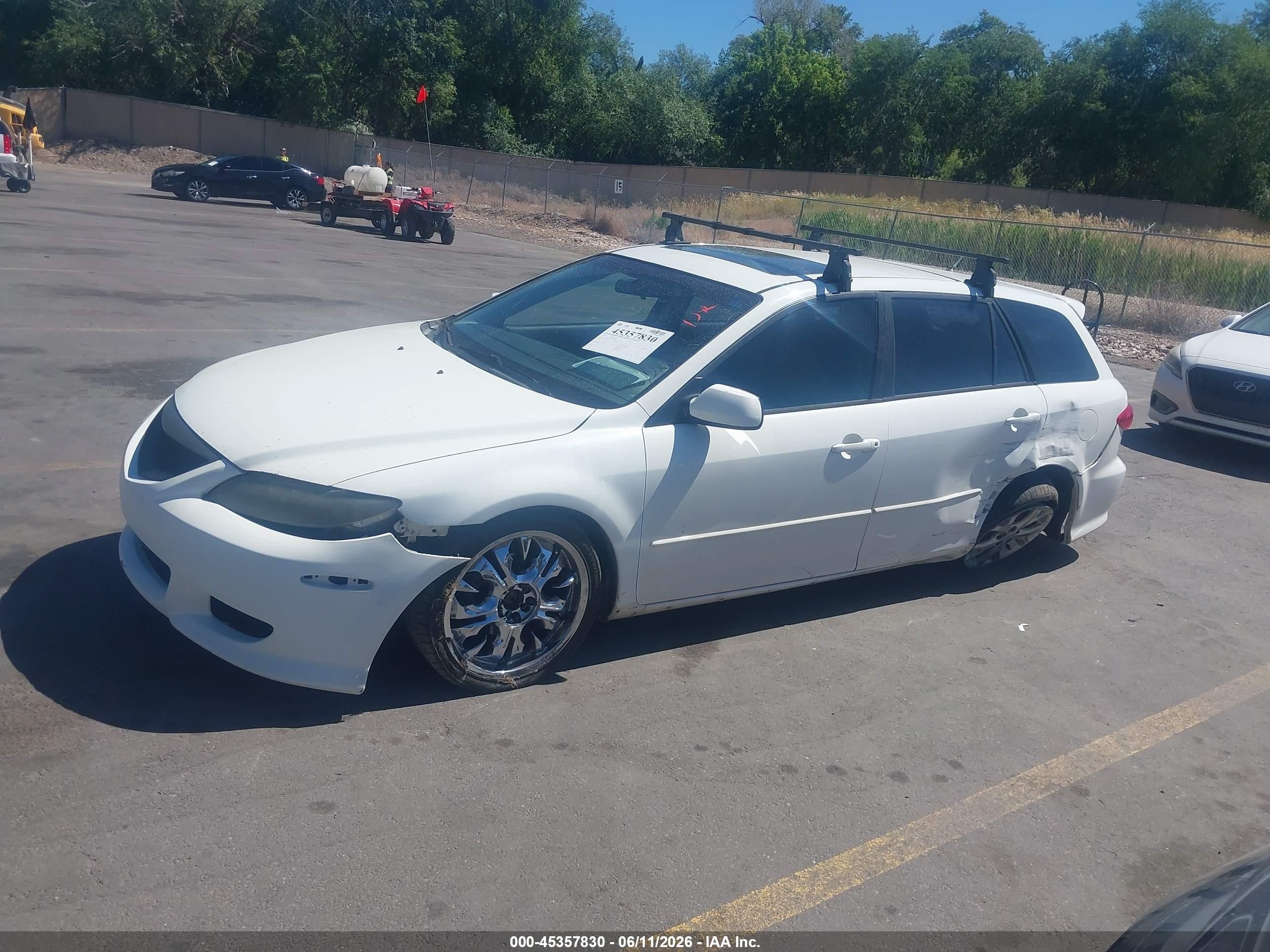 2005 Mazda Mazda6 S Sport White vin: 1YVHP82D955M00558