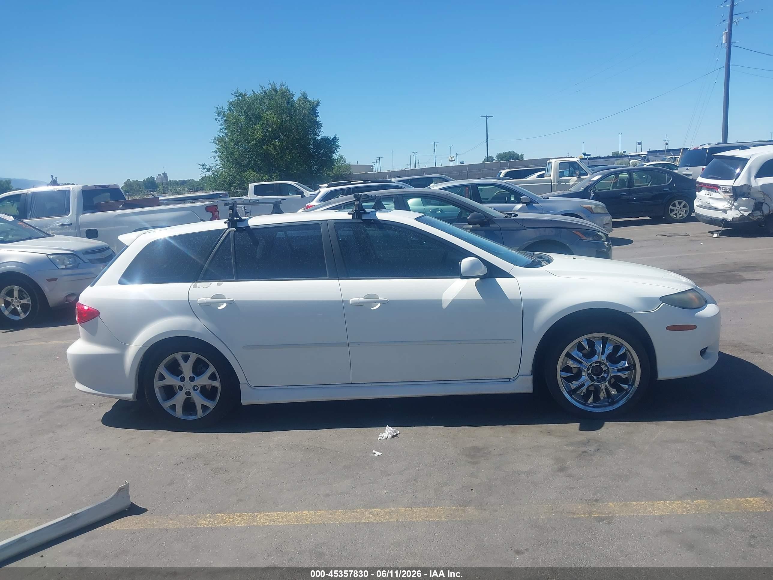 2005 Mazda Mazda6 S Sport White vin: 1YVHP82D955M00558