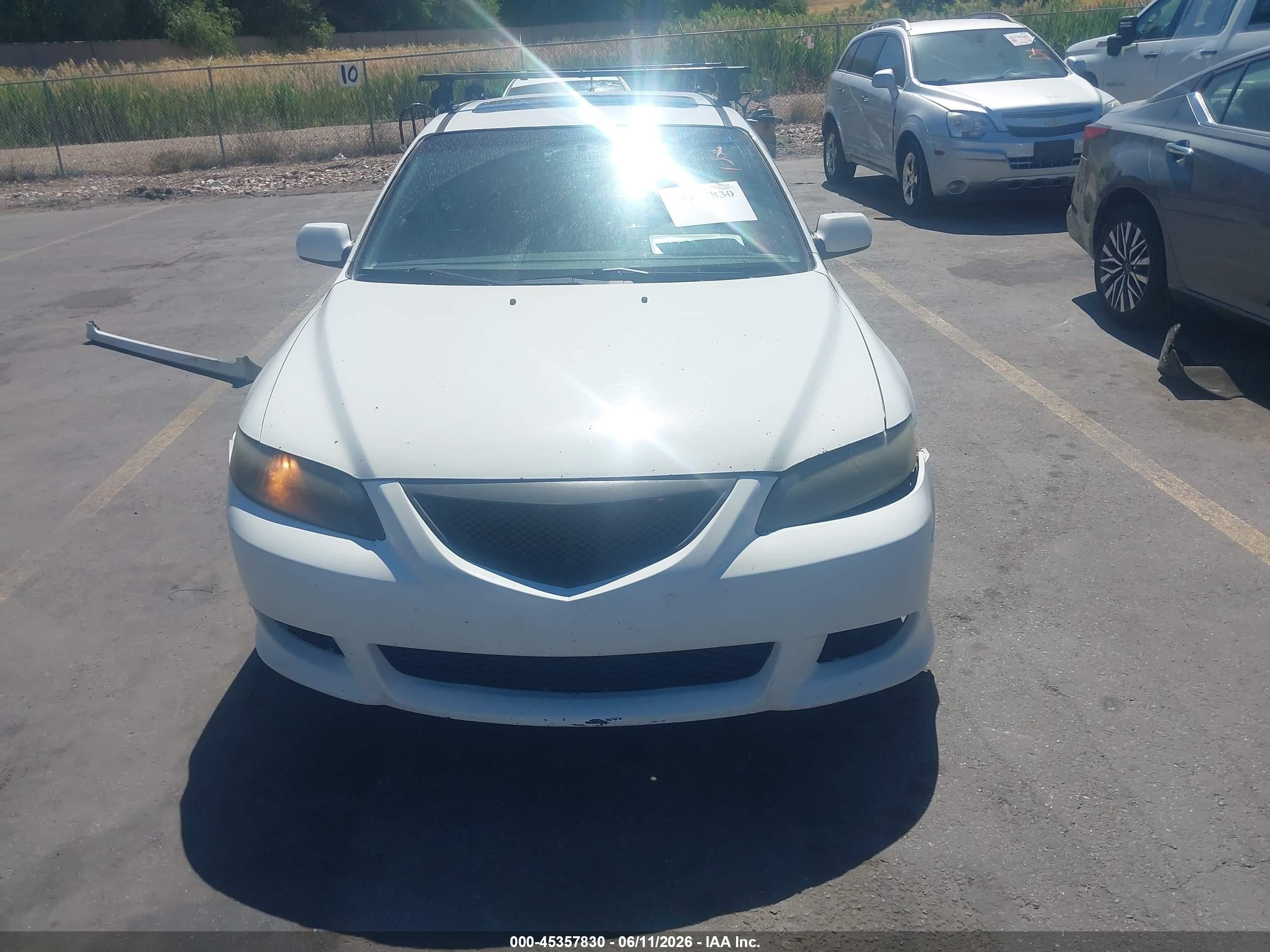 2005 Mazda Mazda6 S Sport White vin: 1YVHP82D955M00558