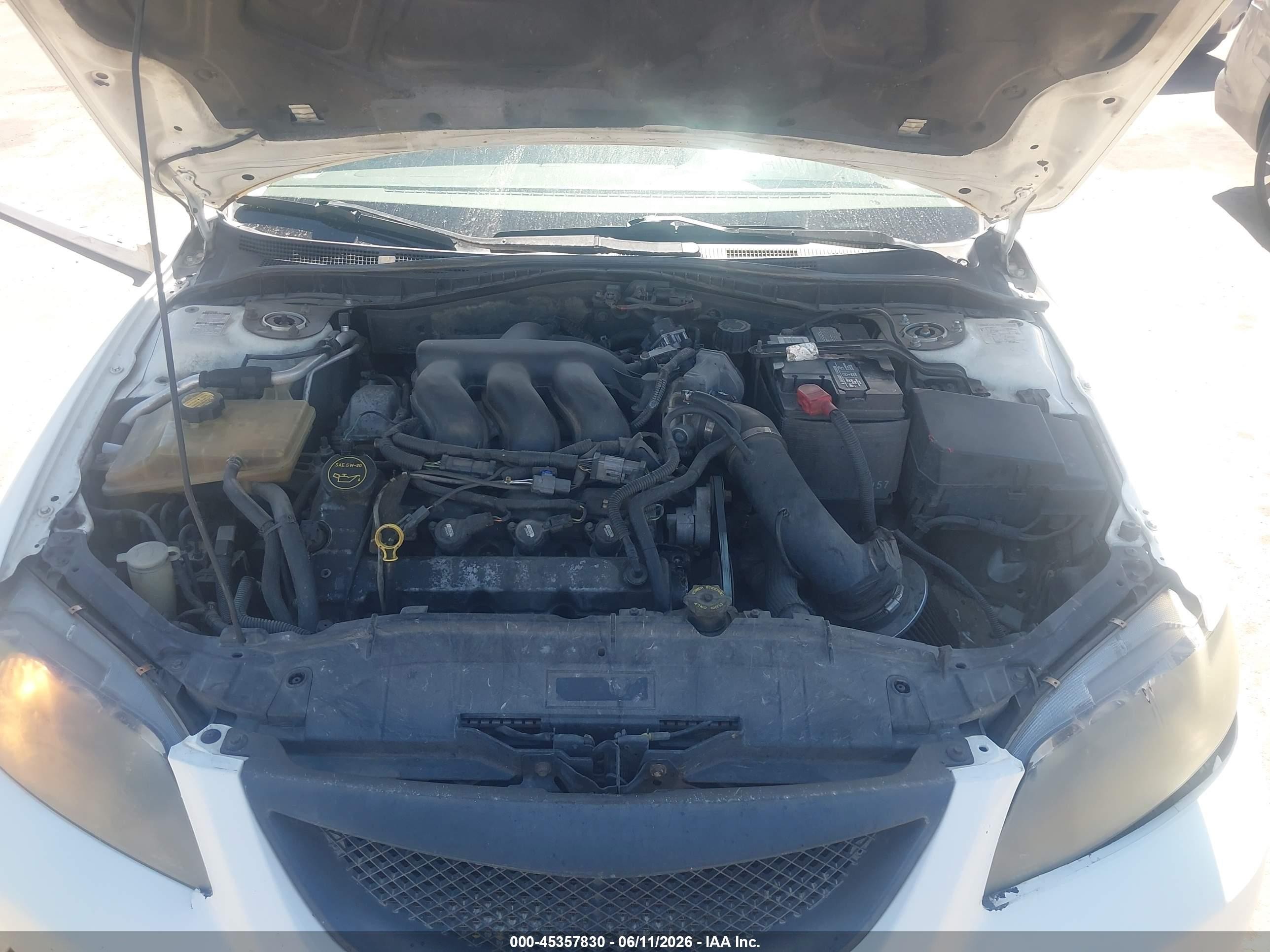 2005 Mazda Mazda6 S Sport White vin: 1YVHP82D955M00558
