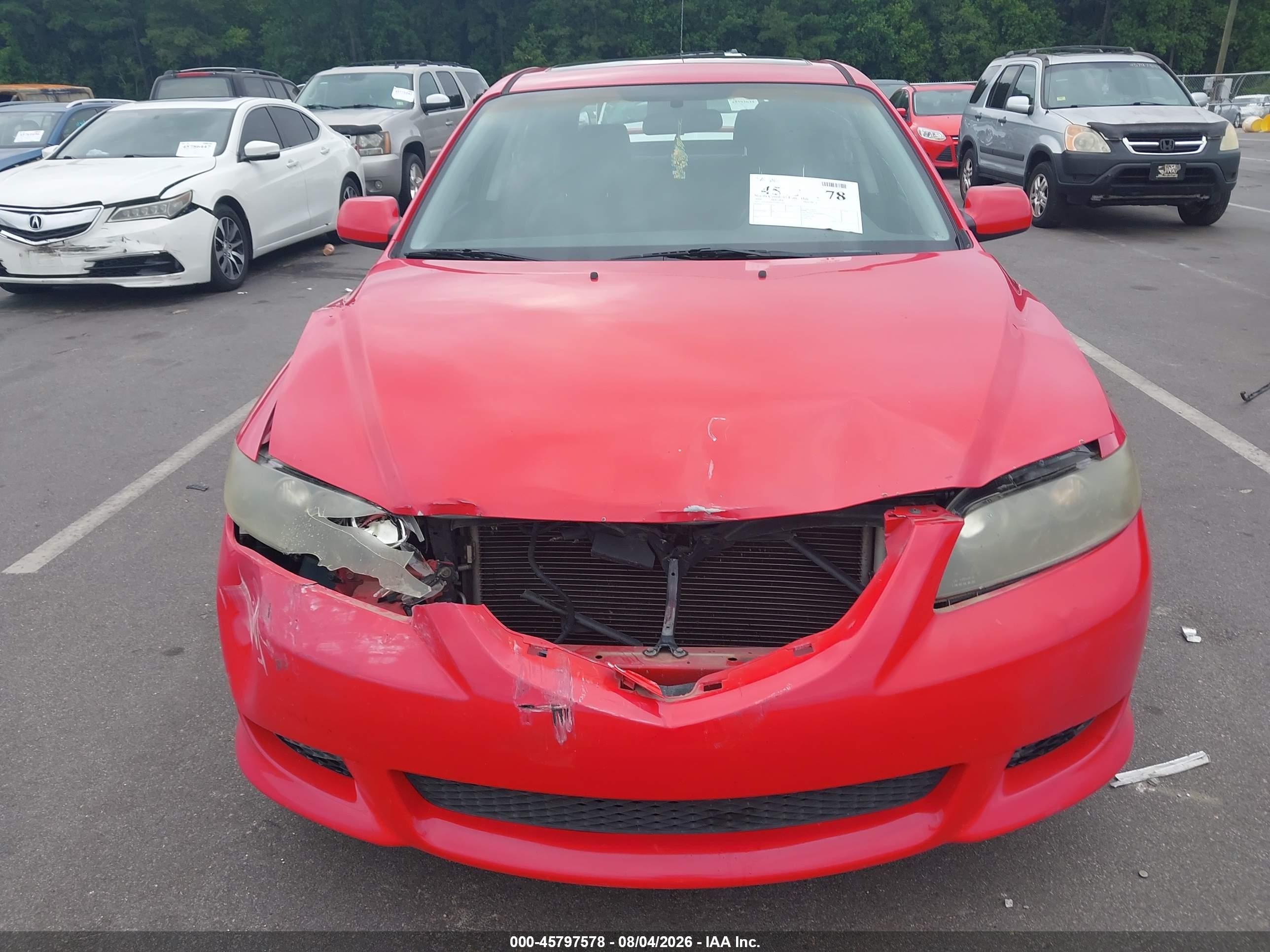 2004 Mazda Mazda6 I Red vin: 1YVHP84C045N85103