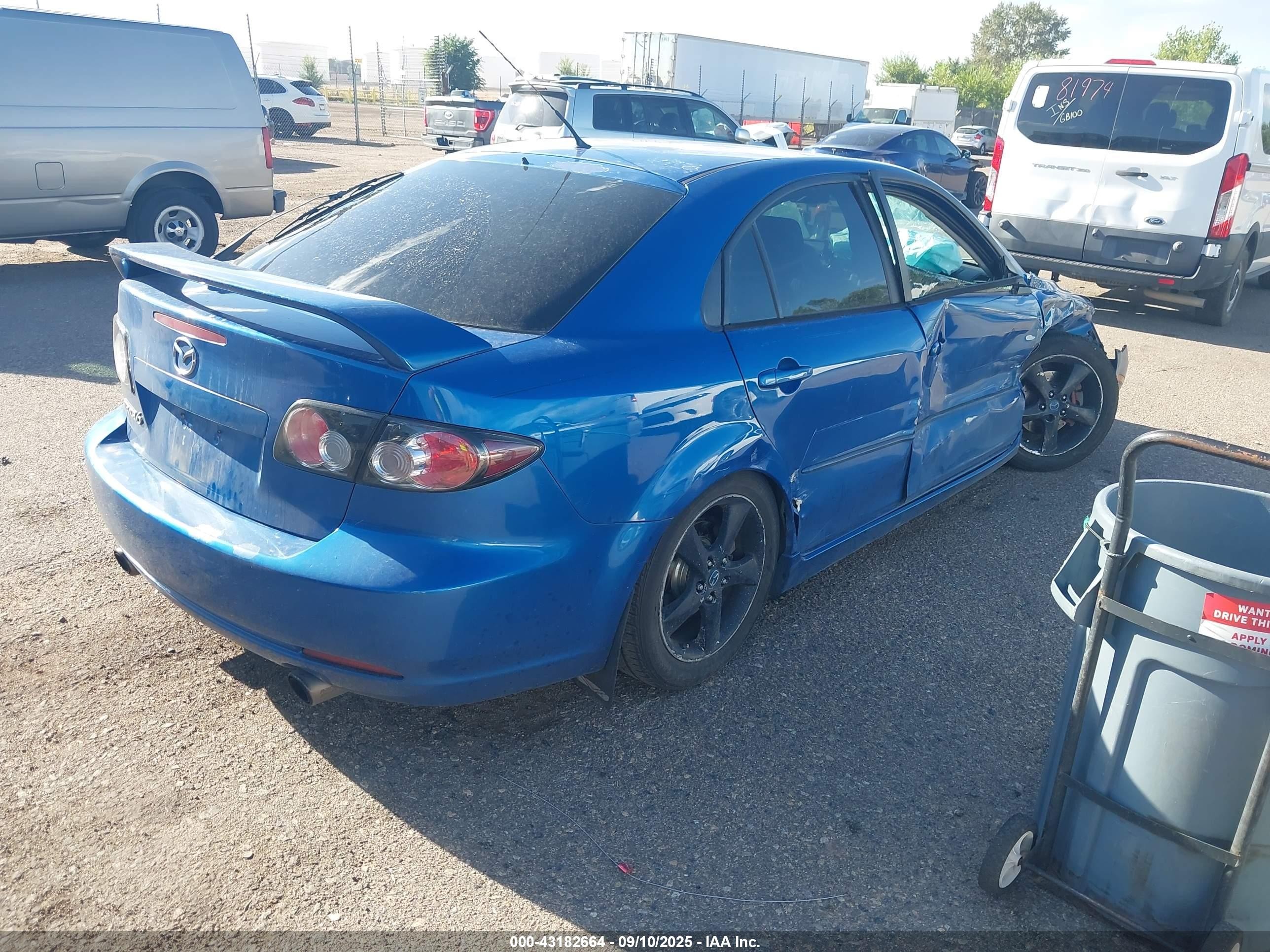 2007 Mazda Mazda6 I Sport Ve Синий vin: 1YVHP84C075M12590