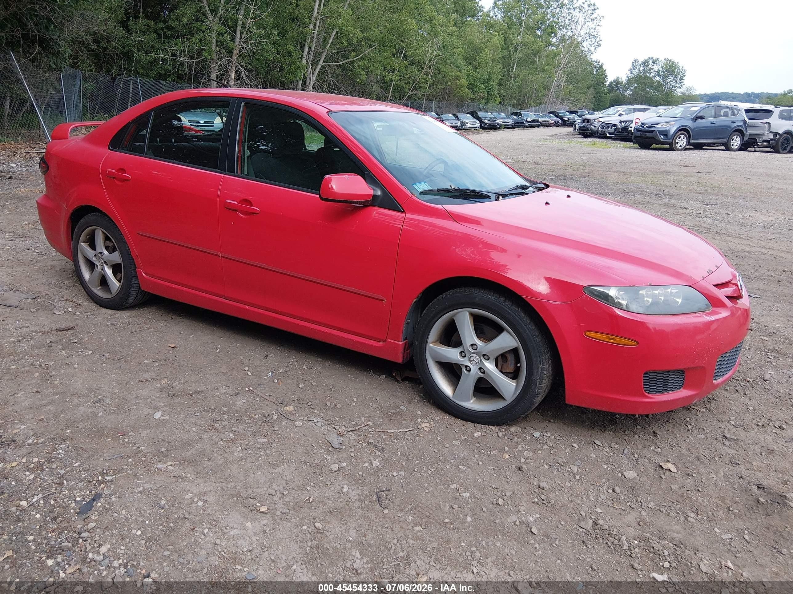 2008 Mazda Mazda6 I Sport Ve Red vin: 1YVHP84C185M01924