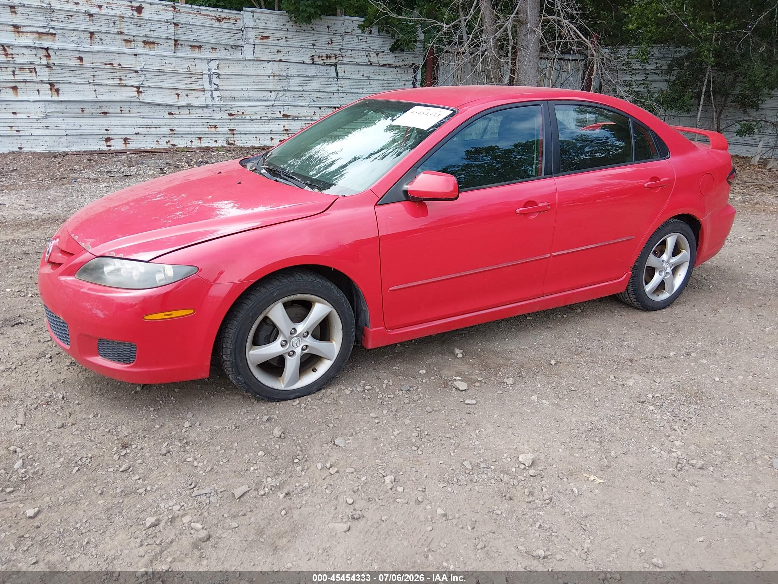 2008 Mazda Mazda6 I Sport Ve Red vin: 1YVHP84C185M01924