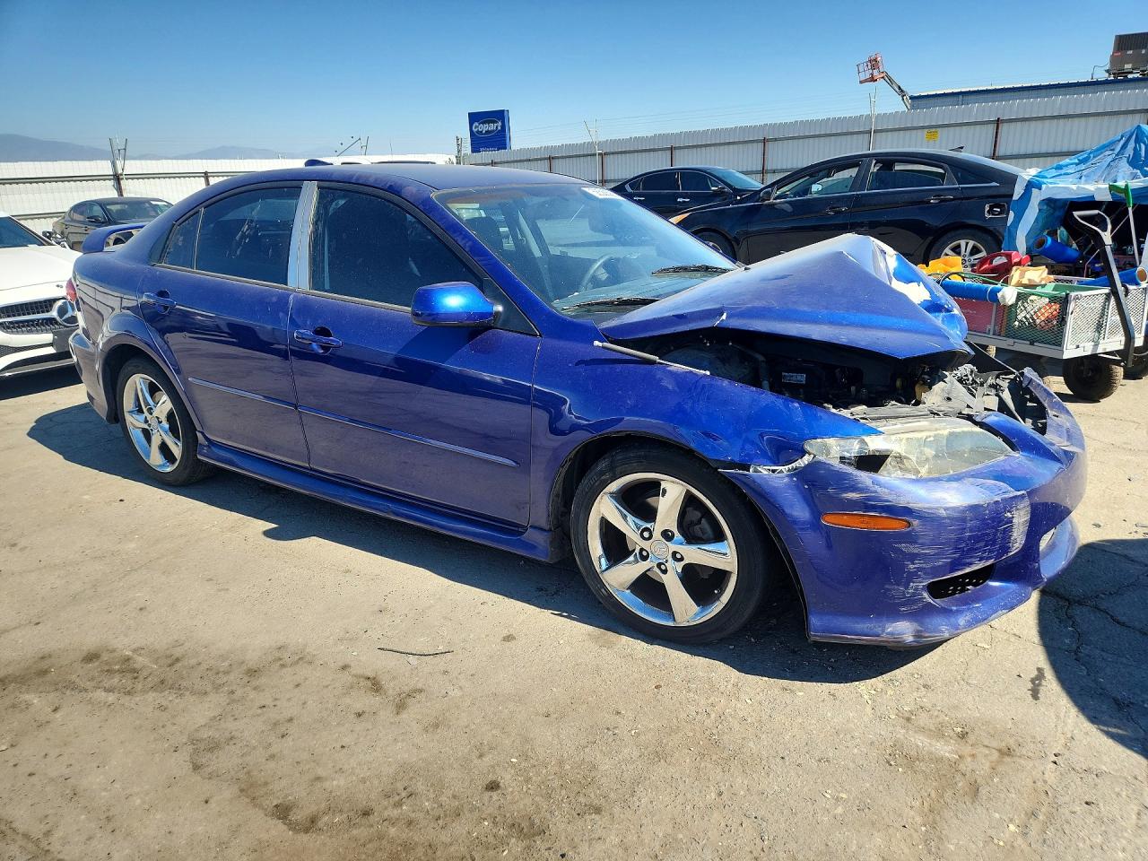 2005 Mazda 6 I Blue vin: 1YVHP84C255M68656