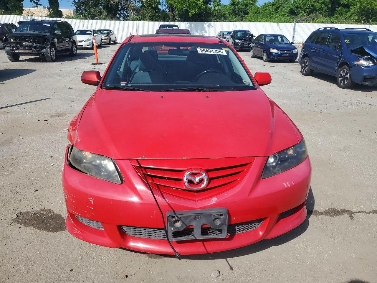 2005 Mazda 6 I Red vin: 1YVHP84C355M26156