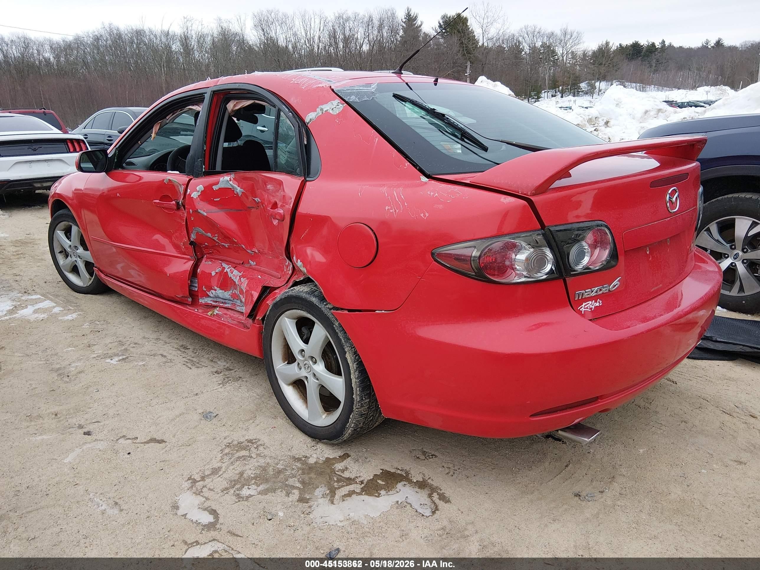 2006 Mazda Mazda6 I Sport Red vin: 1YVHP84C665M04069