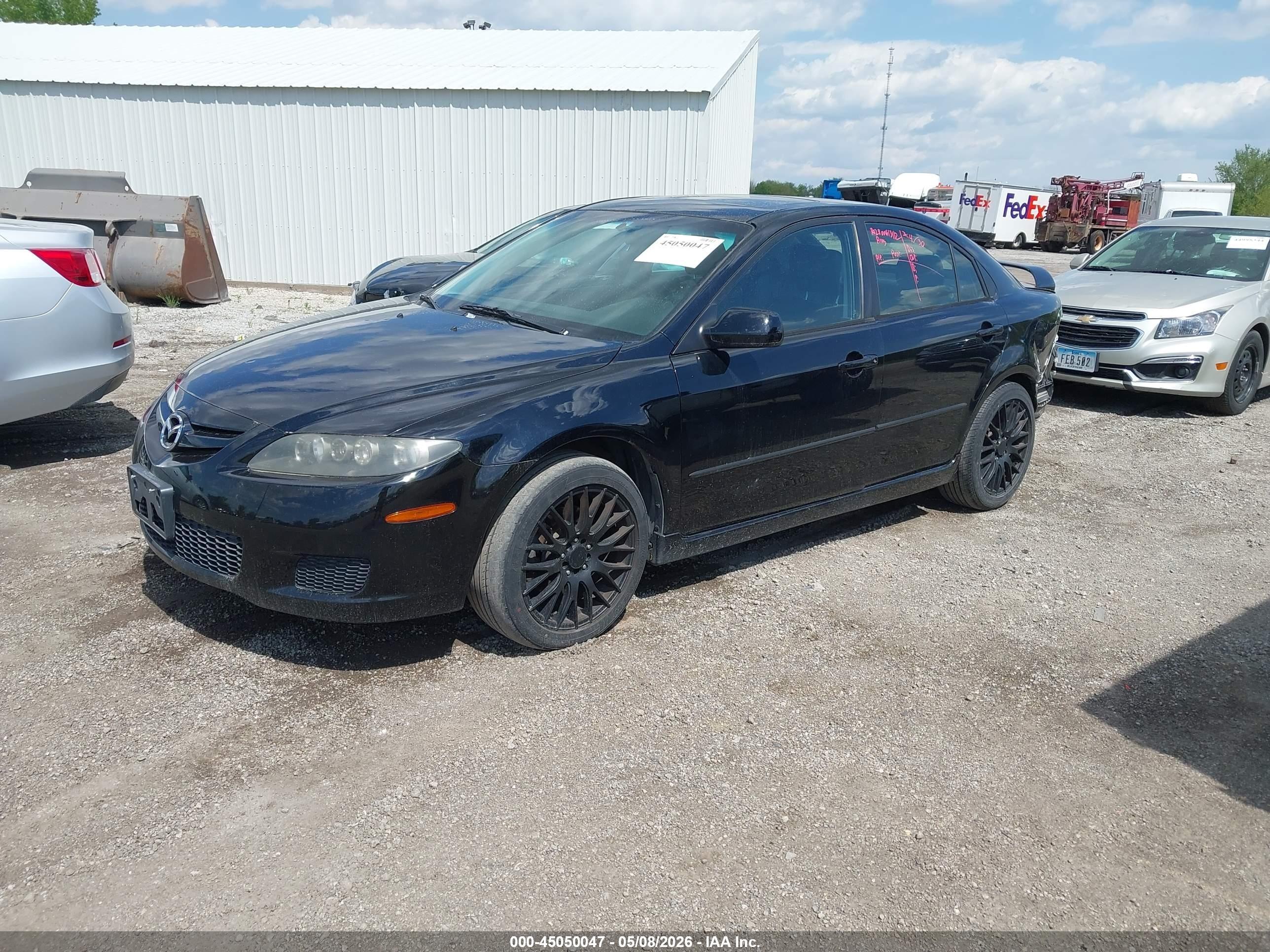2008 Mazda Mazda6 I Sport Ve Черный vin: 1YVHP84C685M13812