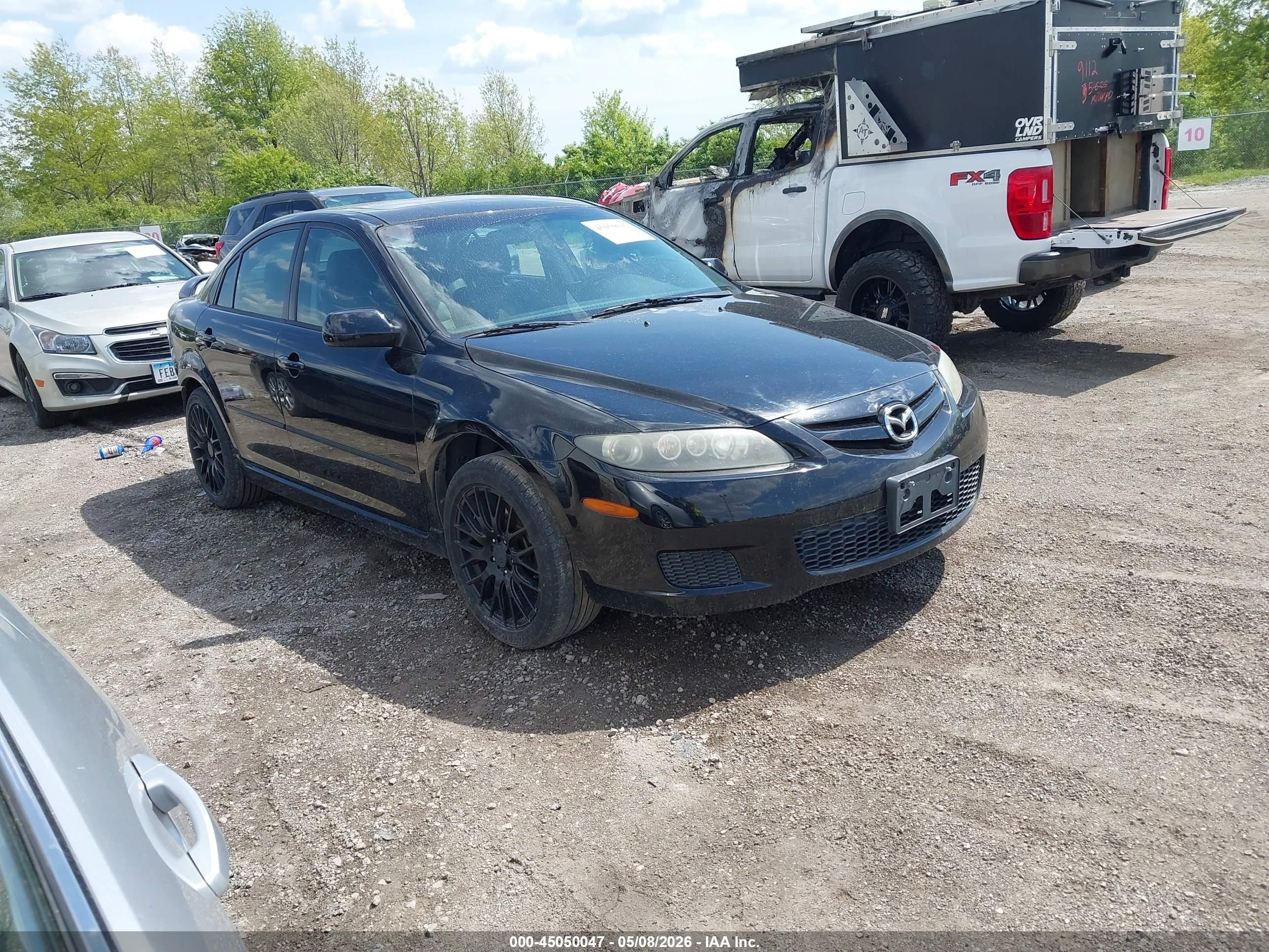 2008 Mazda Mazda6 I Sport Ve Черный vin: 1YVHP84C685M13812
