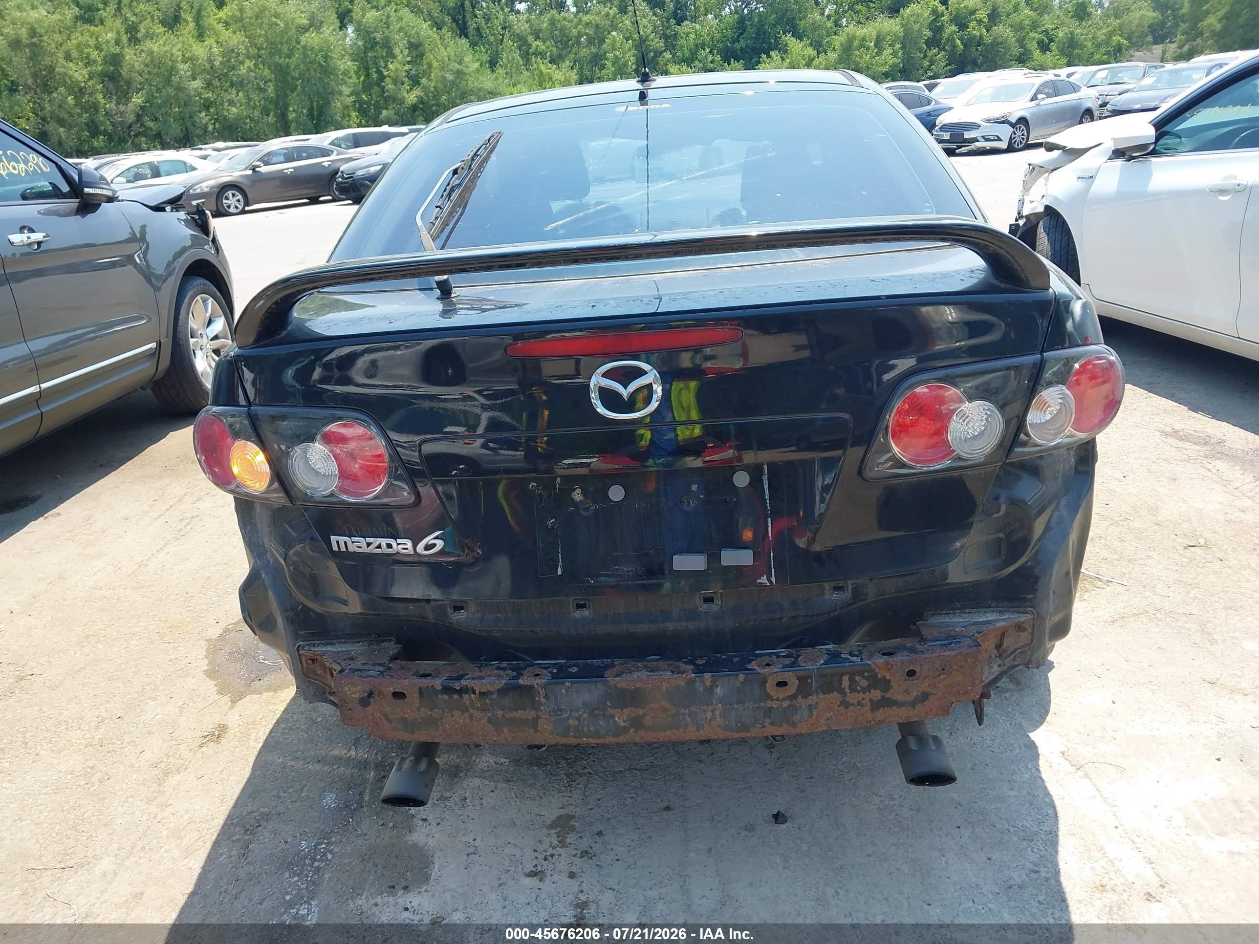 2006 Mazda Mazda6 Sport I Черный vin: 1YVHP84C765M36125