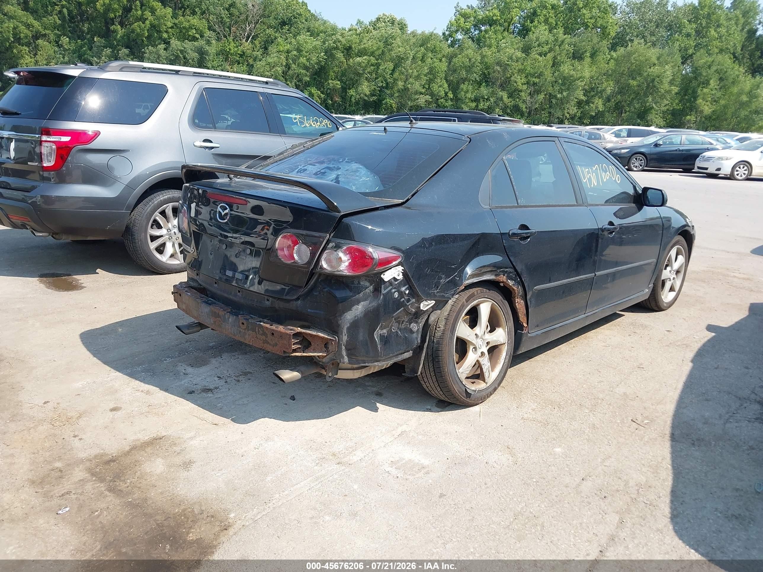 2006 Mazda Mazda6 Sport I Черный vin: 1YVHP84C765M36125