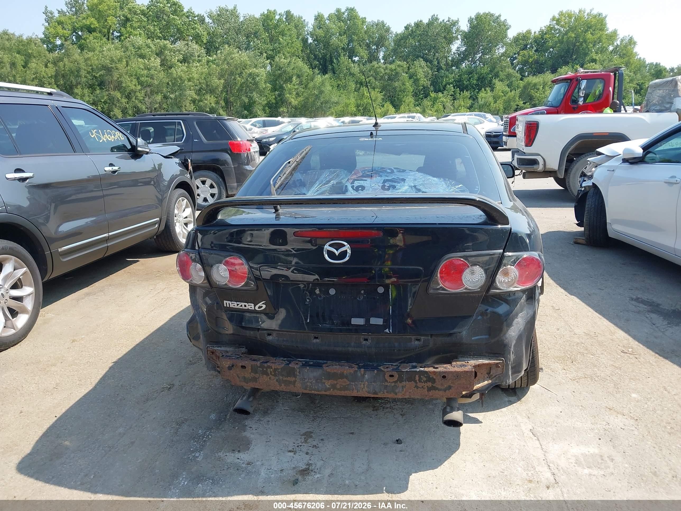 2006 Mazda Mazda6 Sport I Черный vin: 1YVHP84C765M36125