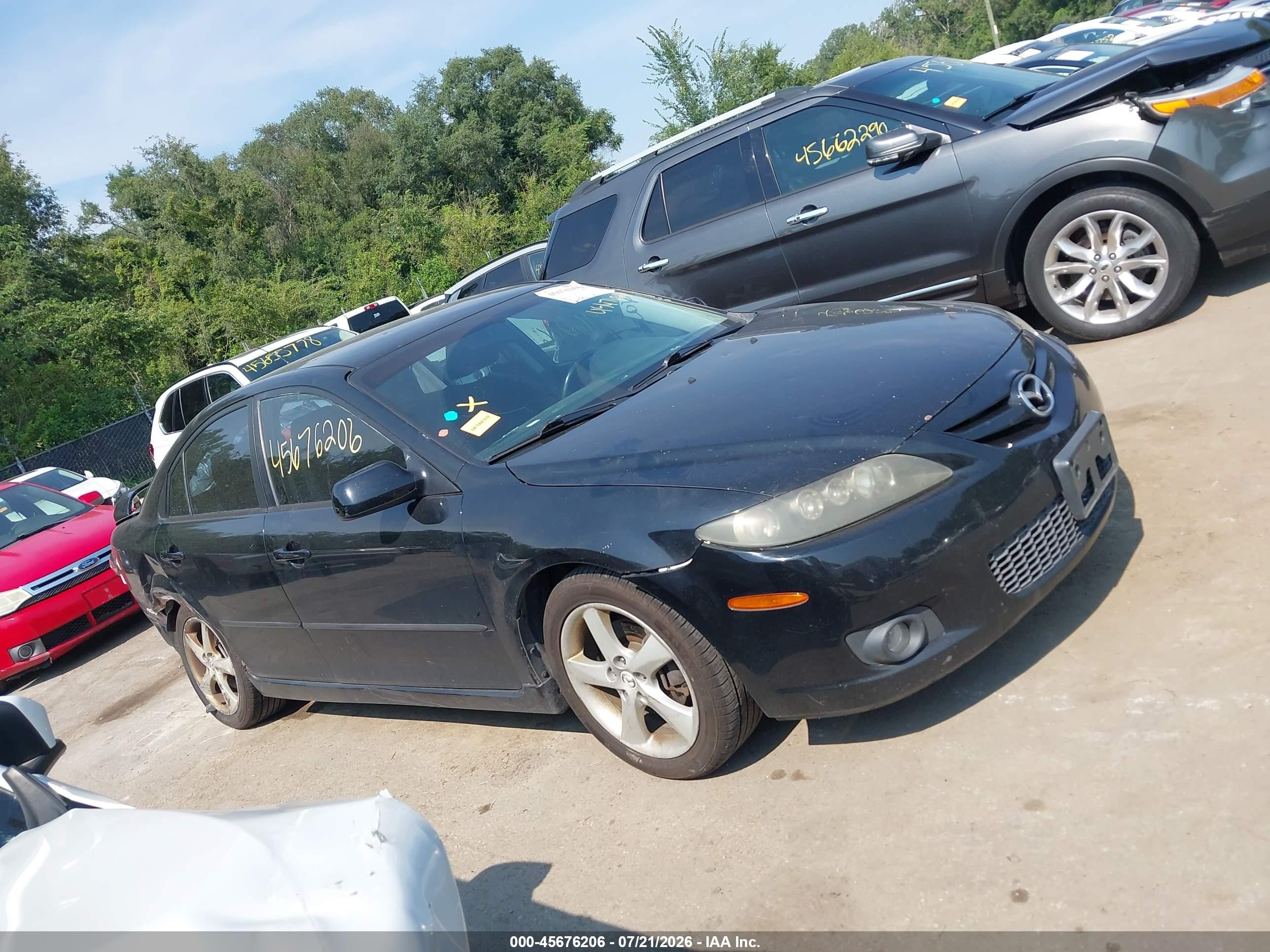 2006 Mazda Mazda6 Sport I Черный vin: 1YVHP84C765M36125