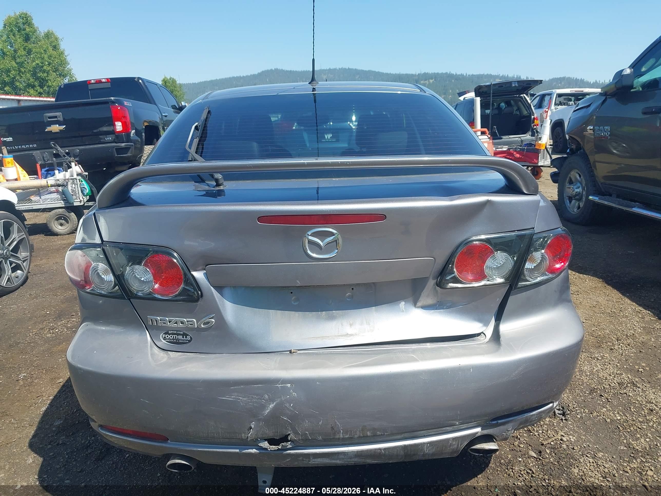 2008 Mazda Mazda6 I Touring Gray vin: 1YVHP84C885M06411