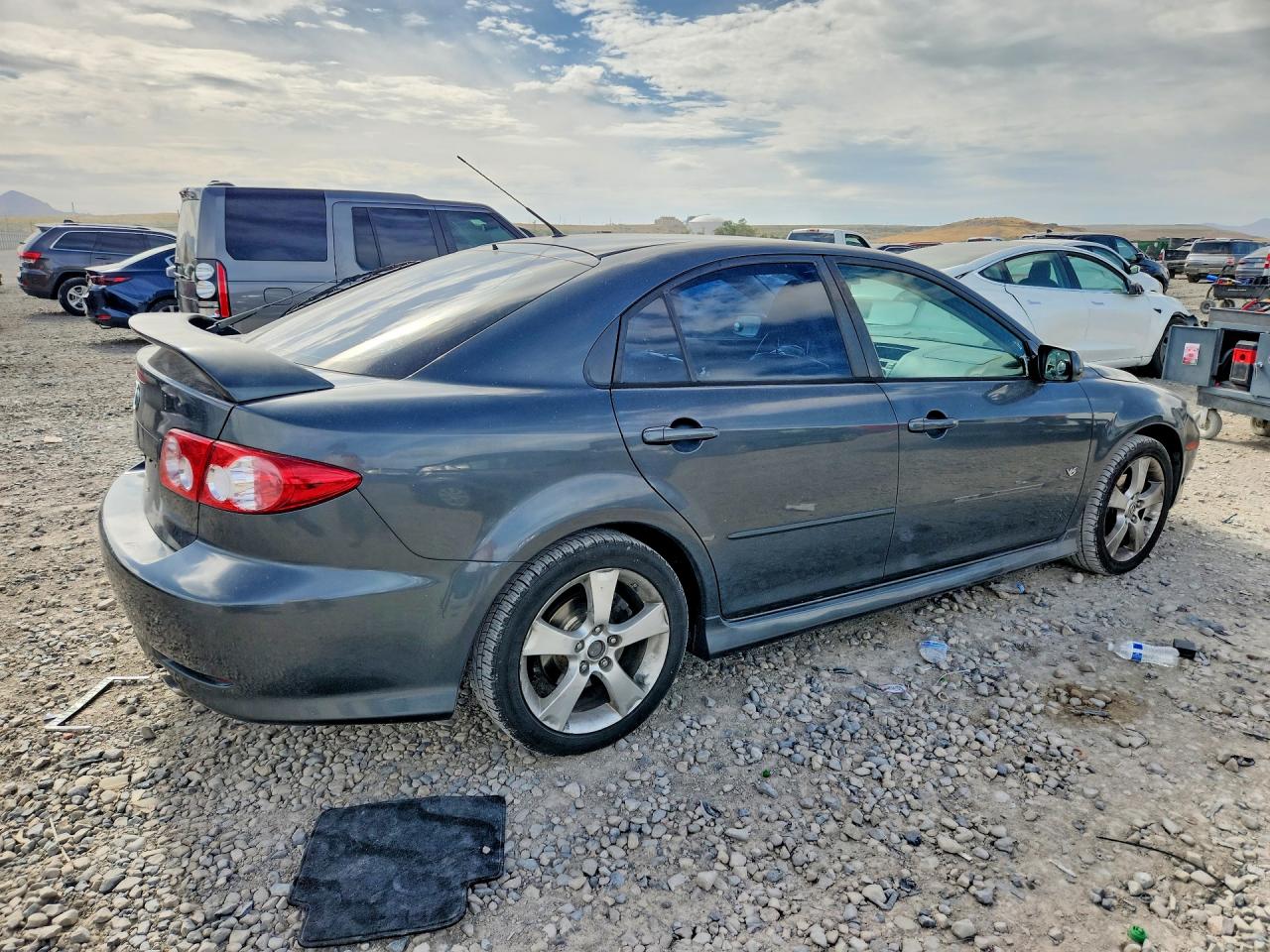 2005 Mazda 6 S Gray vin: 1YVHP84D155M14628