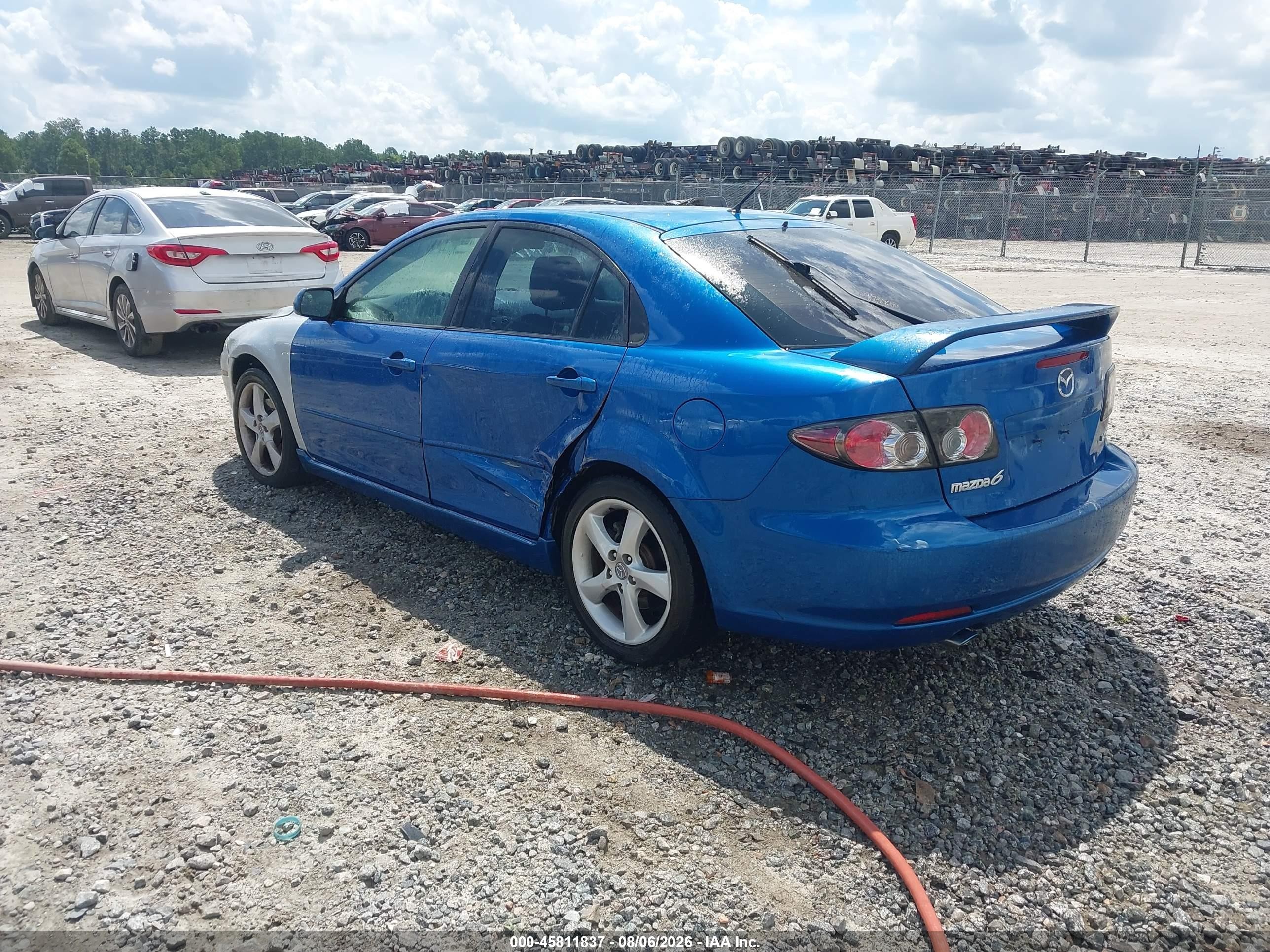 2007 Mazda Mazda6 S Touring Blue vin: 1YVHP84D175M62293