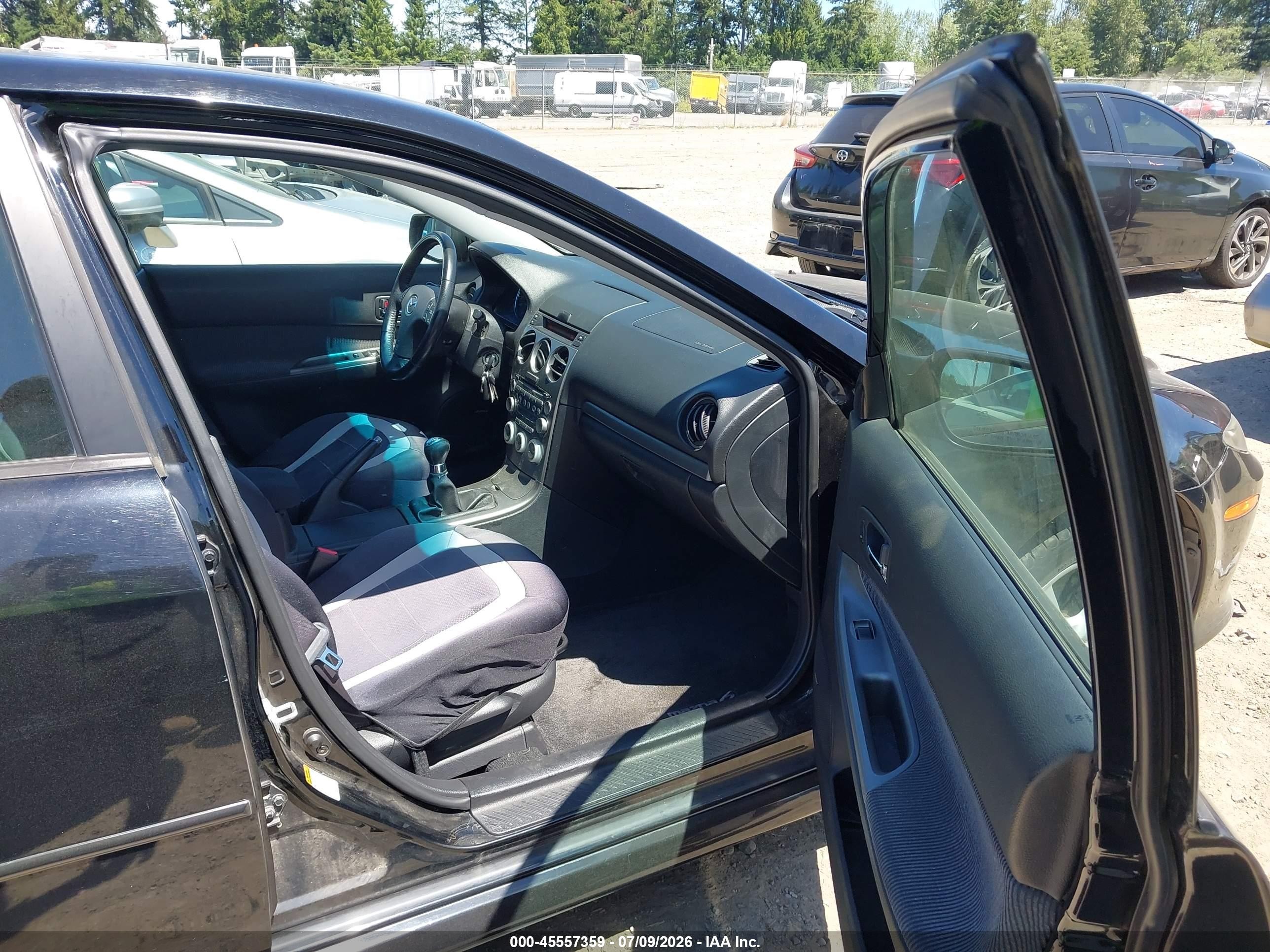 2005 Mazda Mazda6 S Sport Black vin: 1YVHP84D255M74904