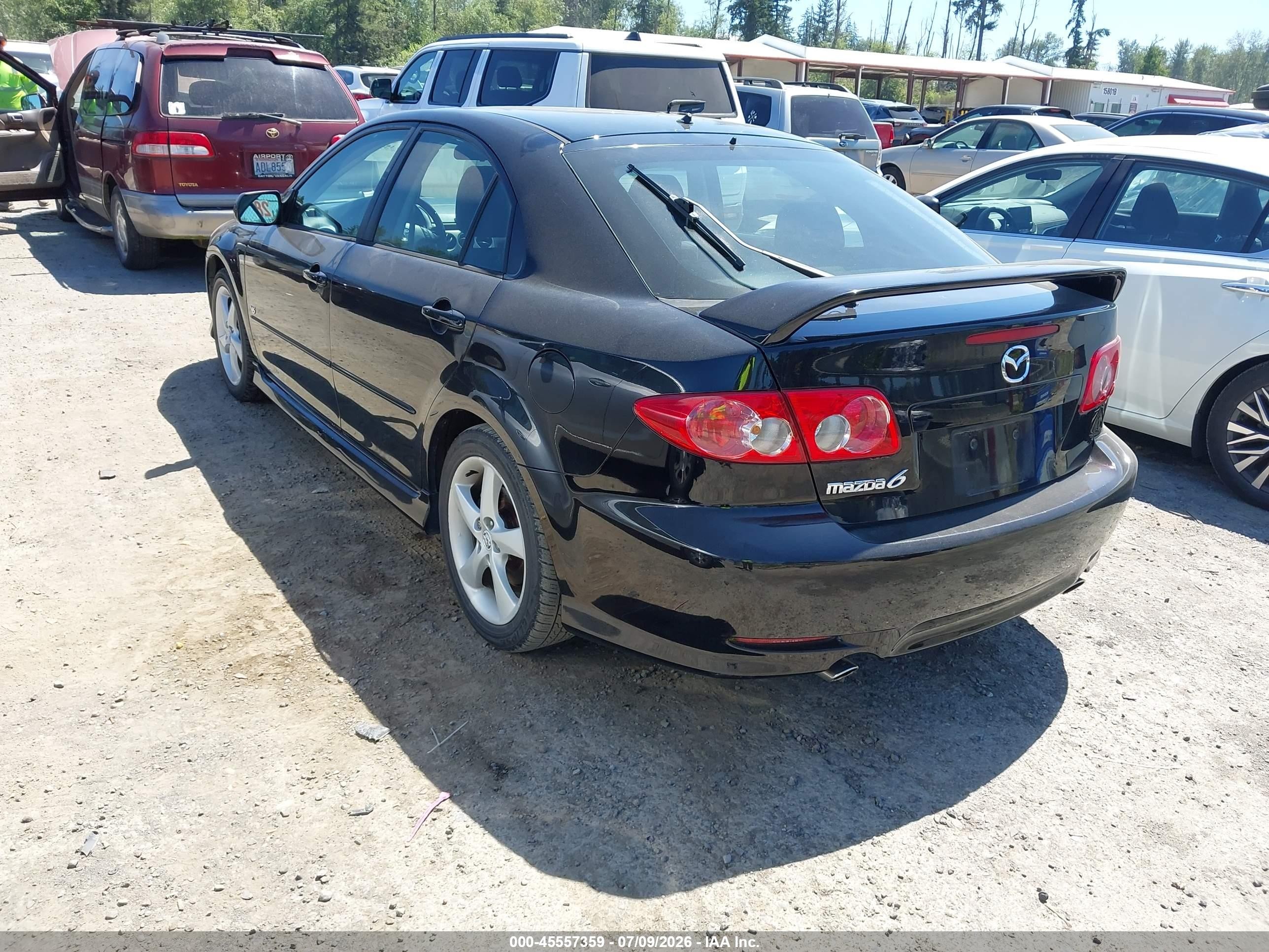 2005 Mazda Mazda6 S Sport Black vin: 1YVHP84D255M74904