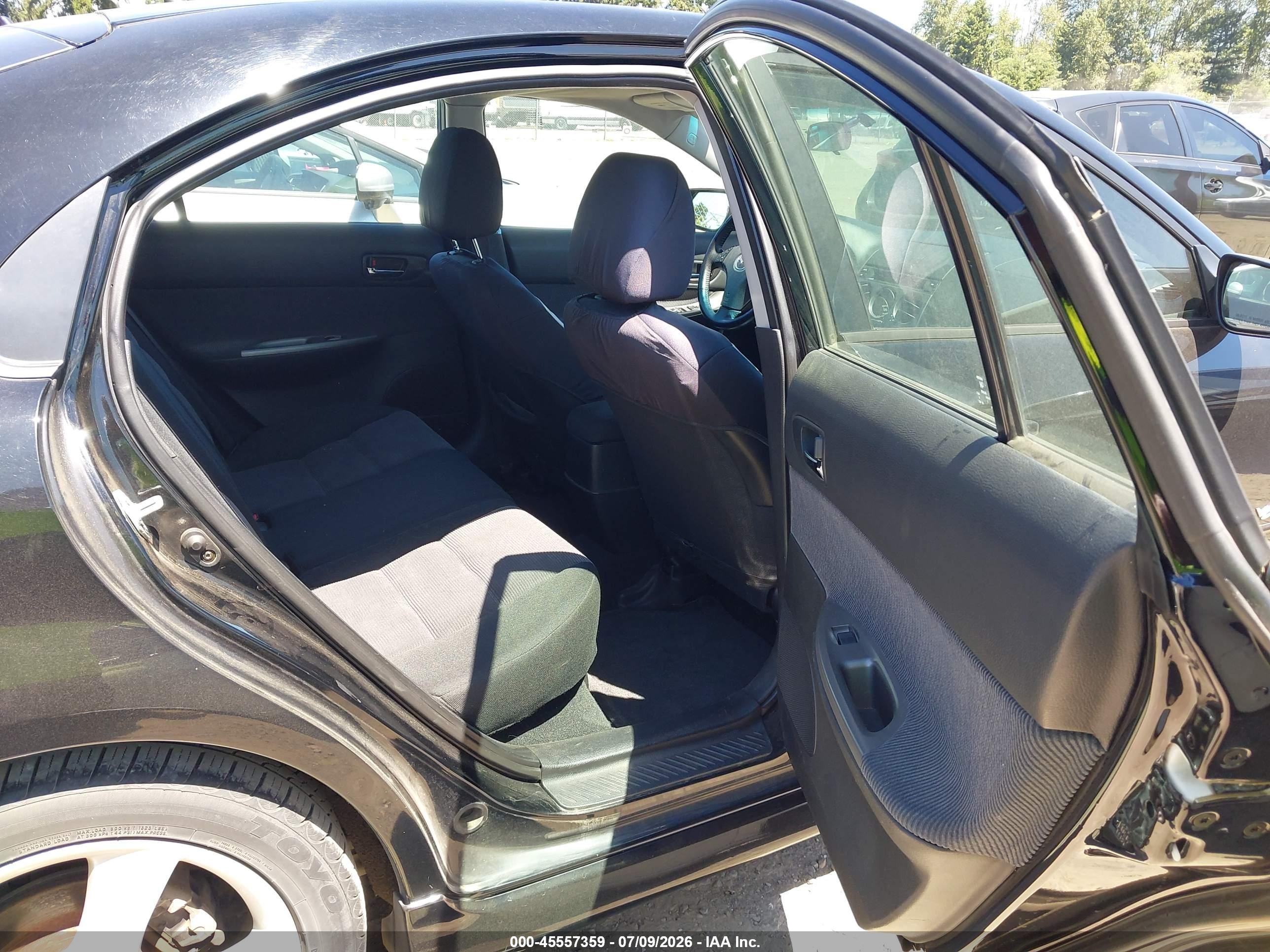 2005 Mazda Mazda6 S Sport Black vin: 1YVHP84D255M74904