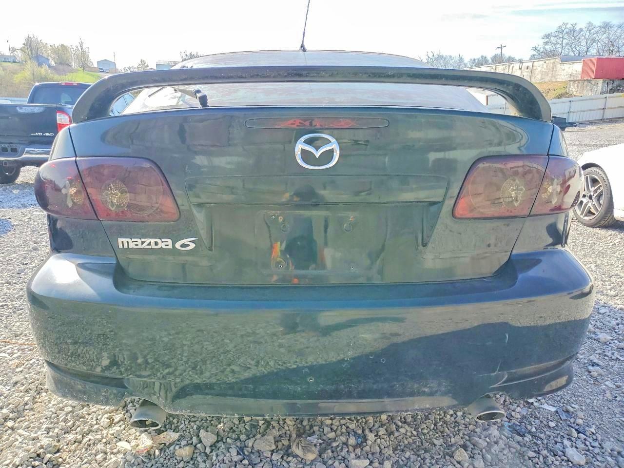 2005 Mazda 6 S Black vin: 1YVHP84D355M28529