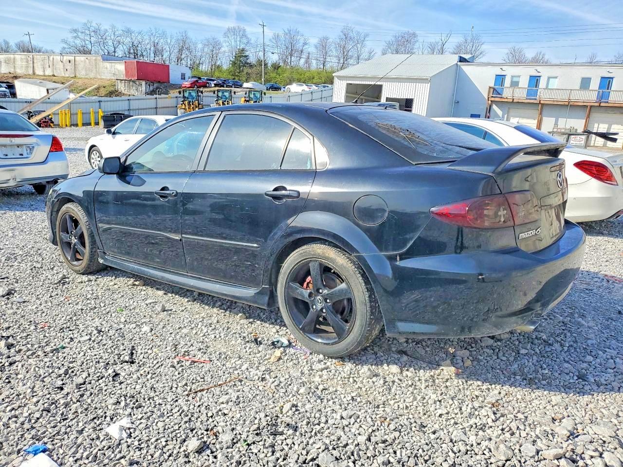 2005 Mazda 6 S Black vin: 1YVHP84D355M28529