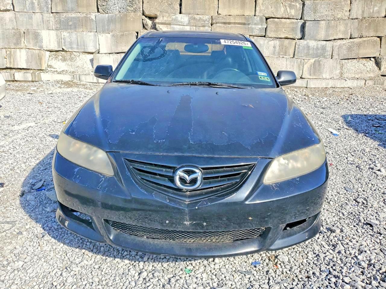 2005 Mazda 6 S Black vin: 1YVHP84D355M28529