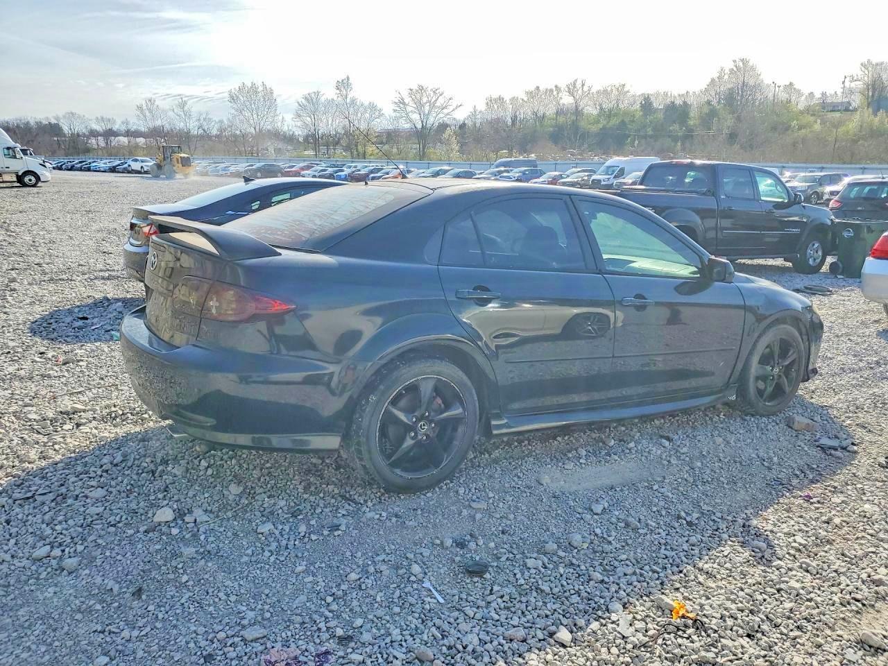 2005 Mazda 6 S Black vin: 1YVHP84D355M28529