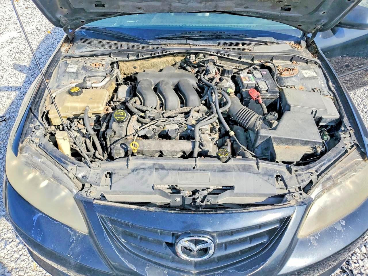 2005 Mazda 6 S Black vin: 1YVHP84D355M28529