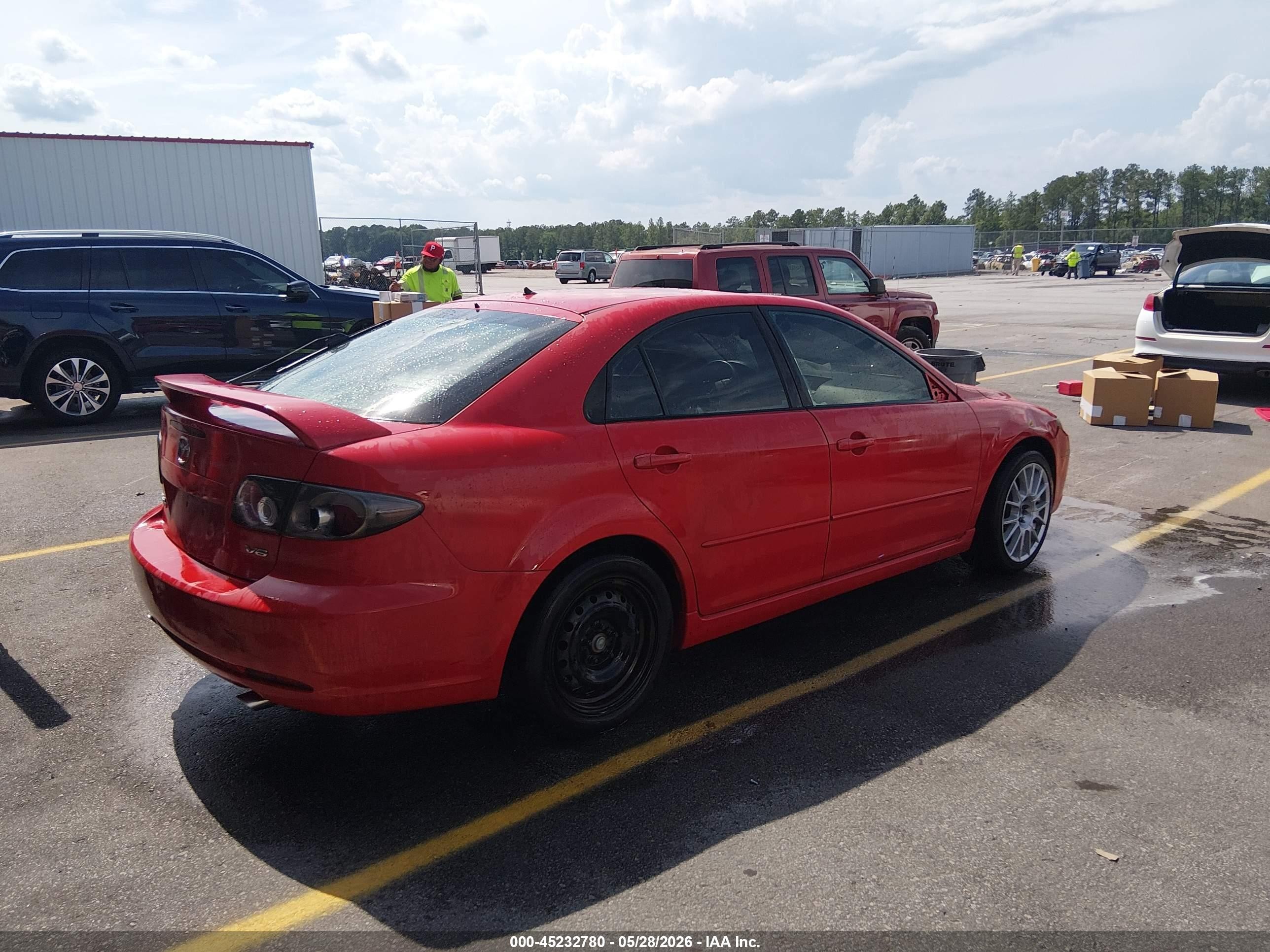2006 Mazda Mazda6 S Sport Red vin: 1YVHP84D465M02829