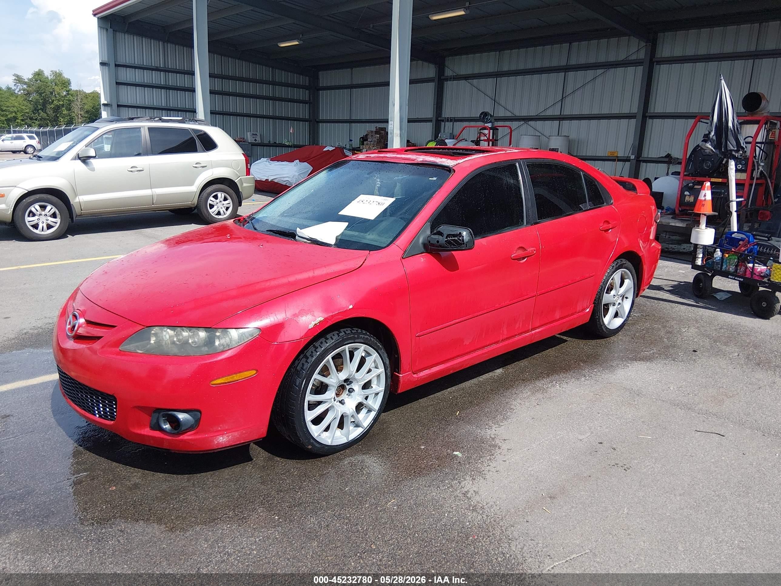 2006 Mazda Mazda6 S Sport Red vin: 1YVHP84D465M02829