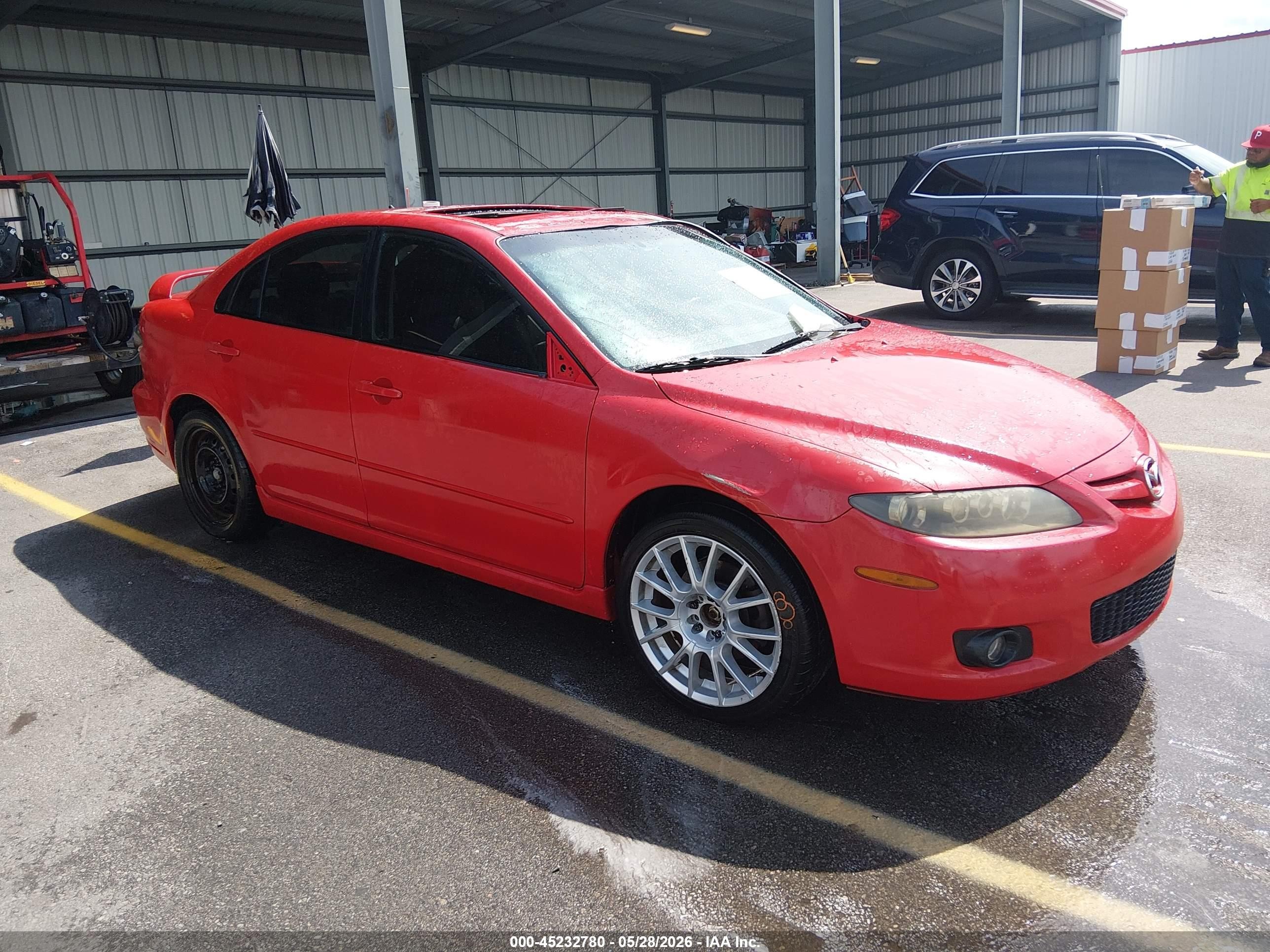 2006 Mazda Mazda6 S Sport Red vin: 1YVHP84D465M02829