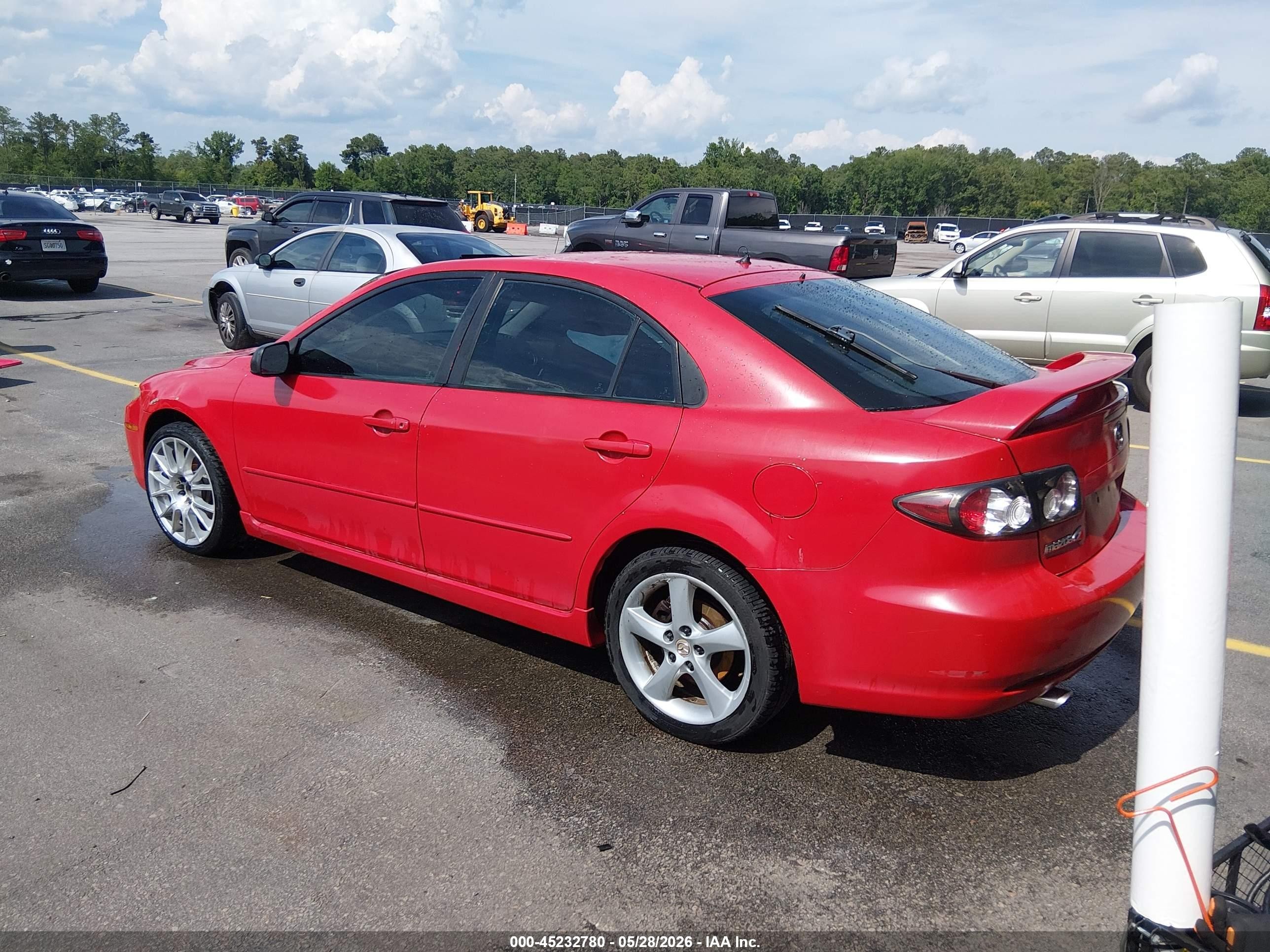 2006 Mazda Mazda6 S Sport Red vin: 1YVHP84D465M02829