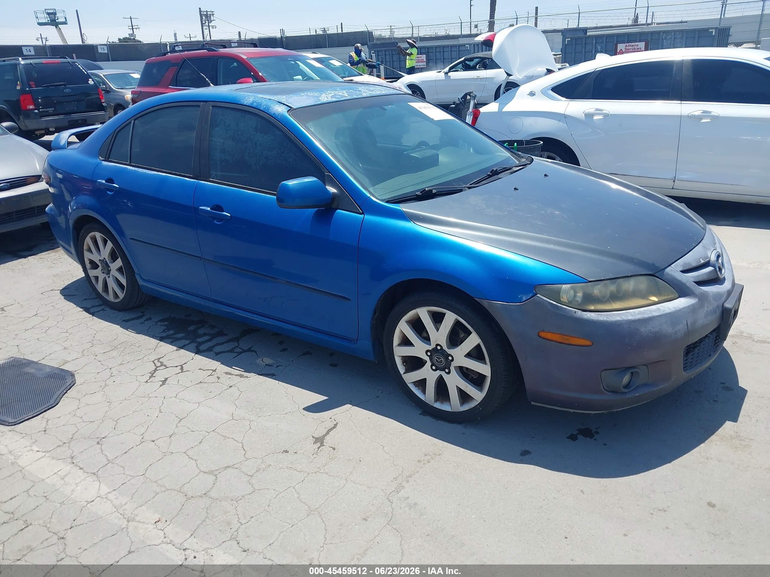 2006 Mazda Mazda6 Grand Sport S Blue vin: 1YVHP84D565M43244