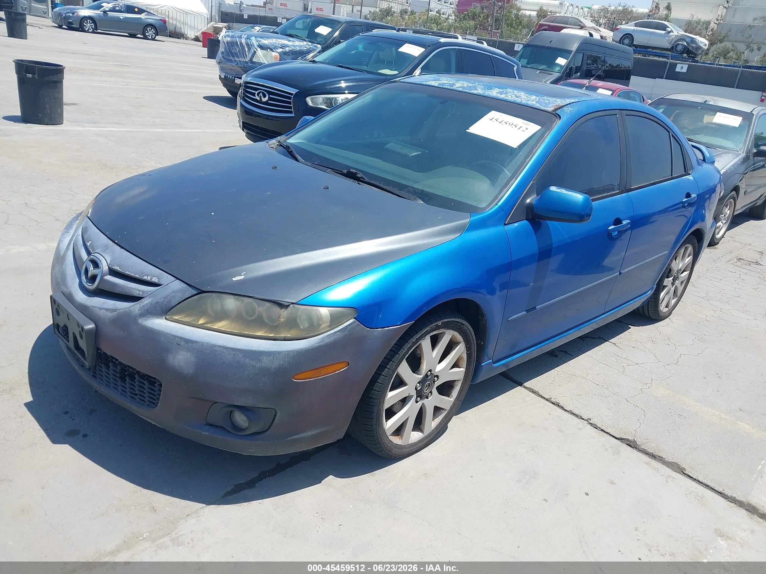 2006 Mazda Mazda6 Grand Sport S Blue vin: 1YVHP84D565M43244