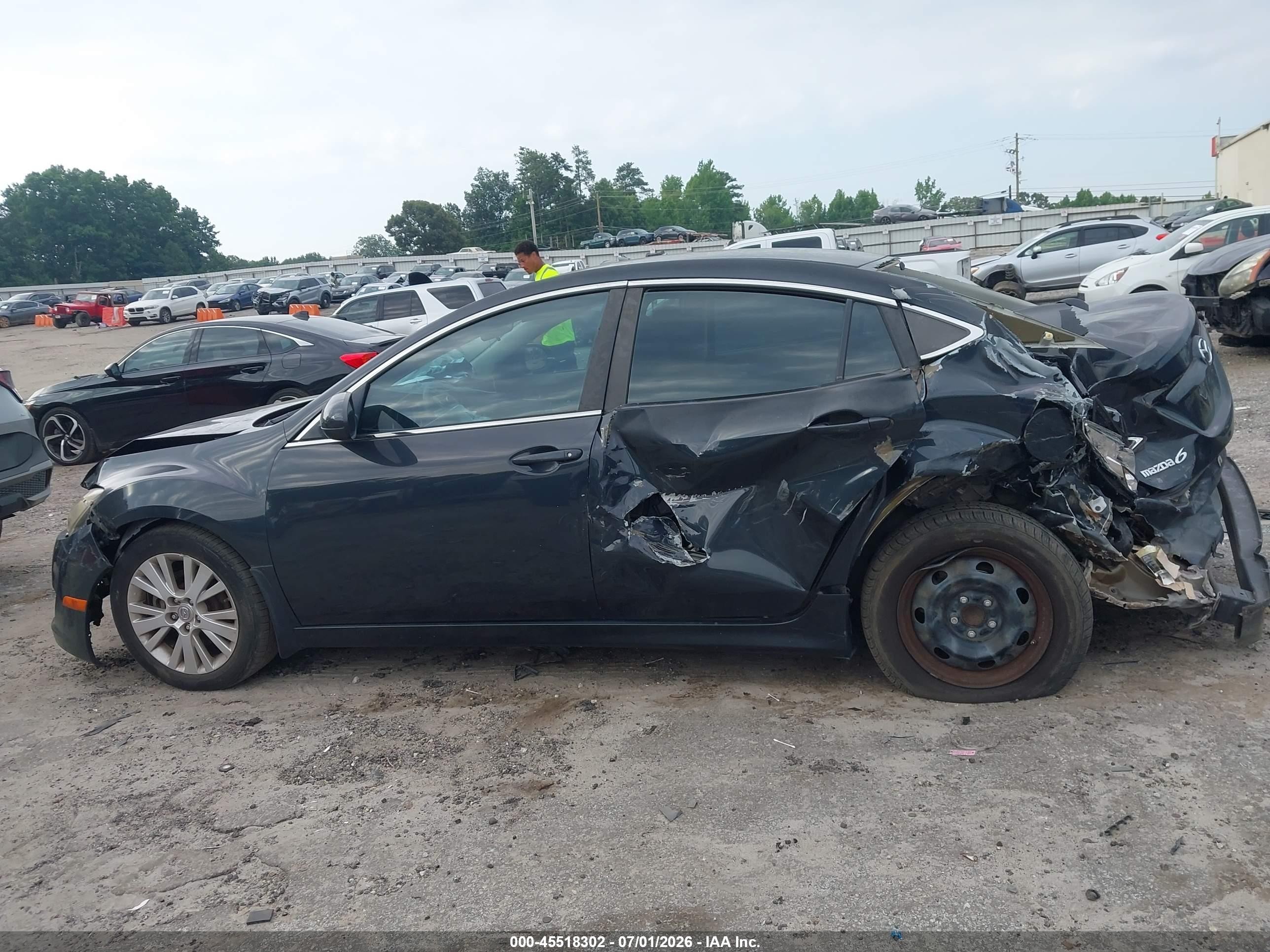 2013 Mazda Mazda6 I Sport Gray vin: 1YVHZ8BH0D5M16451