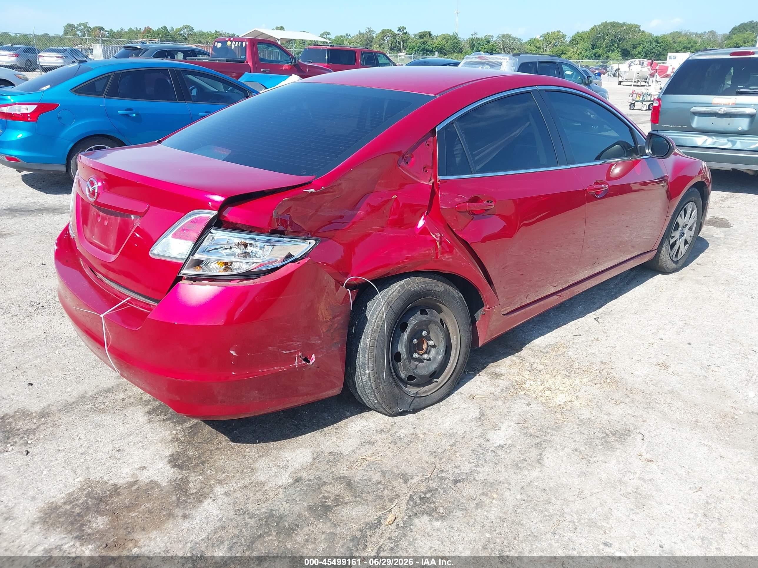 2012 Mazda Mazda6 I Sport Red vin: 1YVHZ8BH4C5M42405