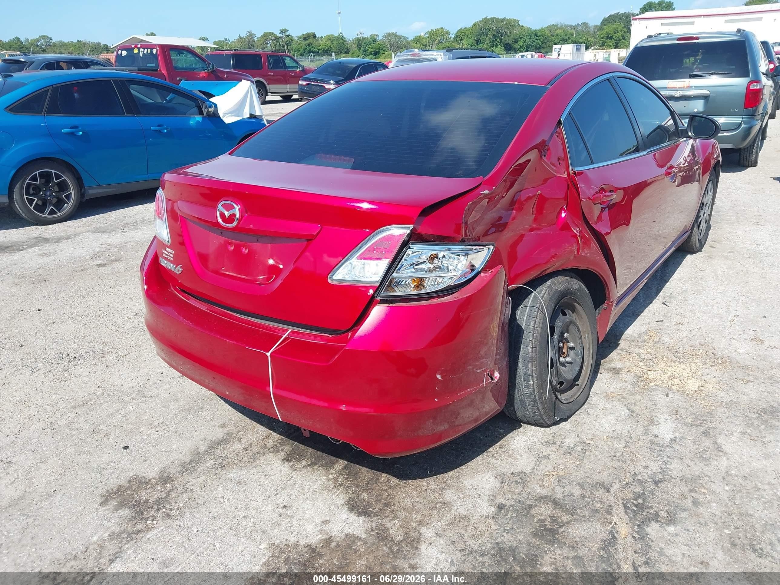 2012 Mazda Mazda6 I Sport Red vin: 1YVHZ8BH4C5M42405