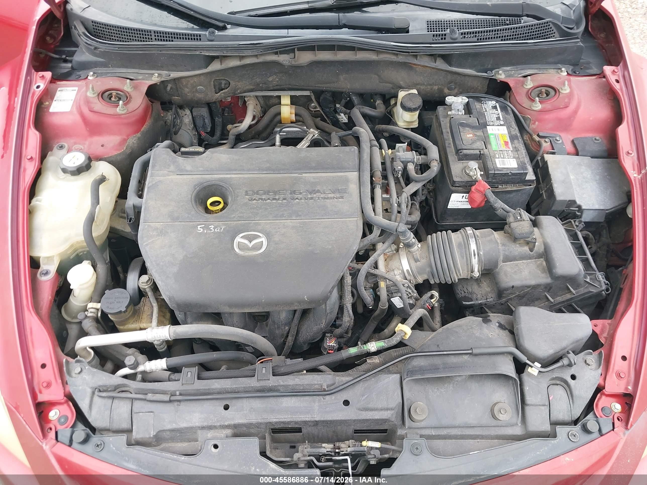 2010 Mazda Mazda6 I Sport Red vin: 1YVHZ8BH5A5M21639