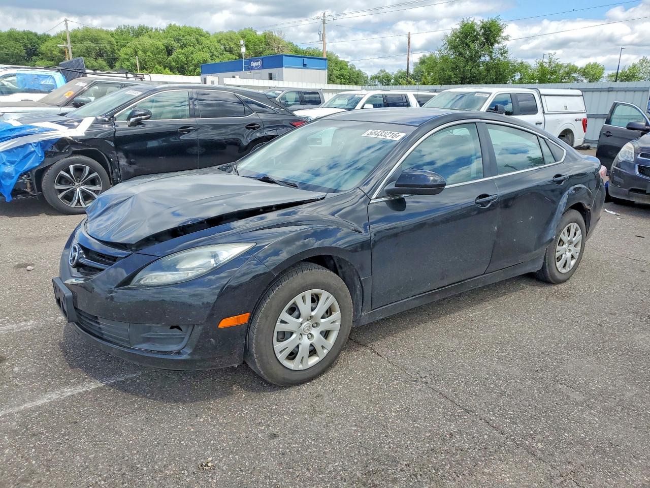 2012 Mazda 6 I Black vin: 1YVHZ8BH6C5M21605