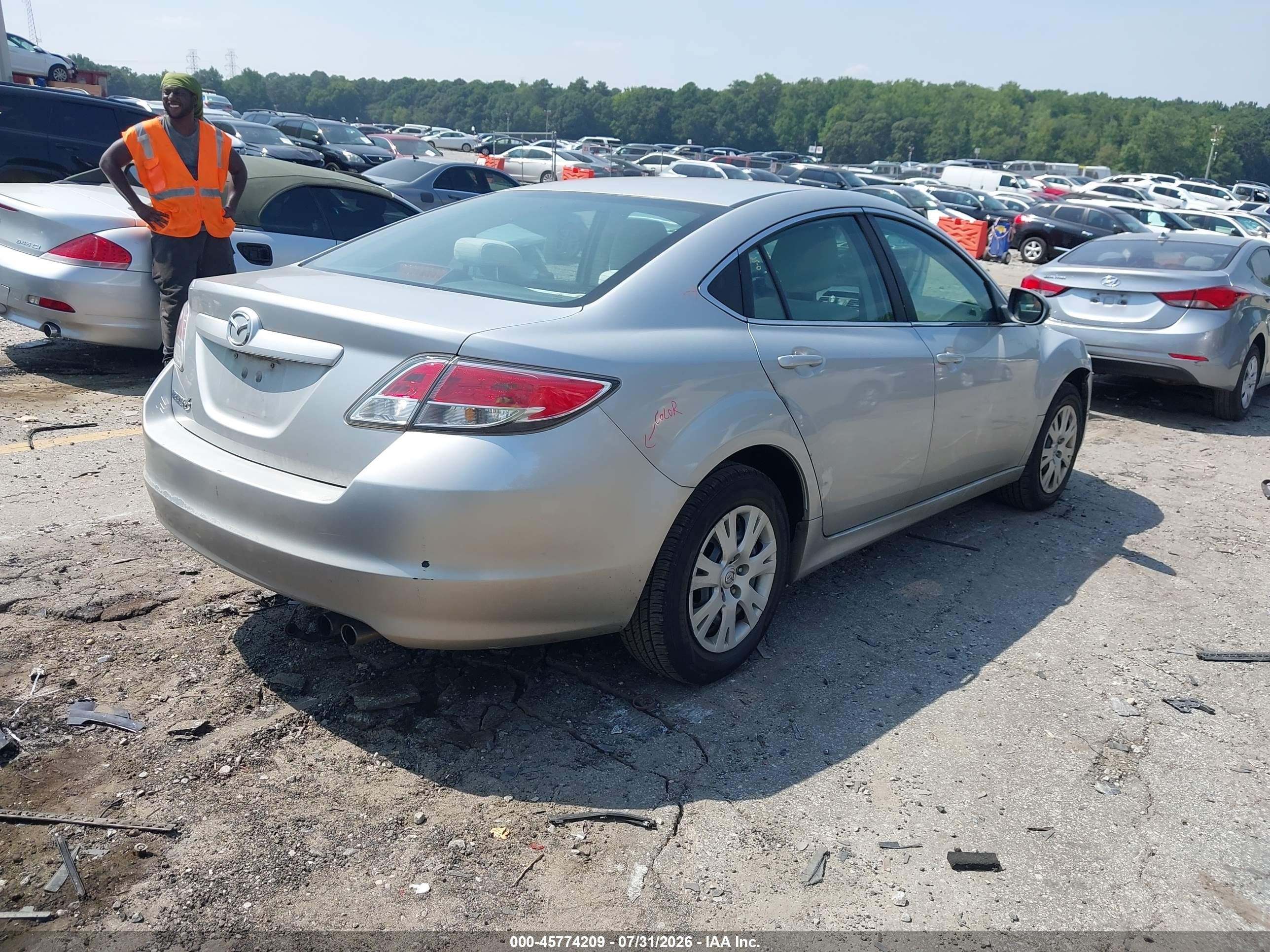 2010 Mazda Mazda6 I Sport Silver vin: 1YVHZ8BH9A5M21840