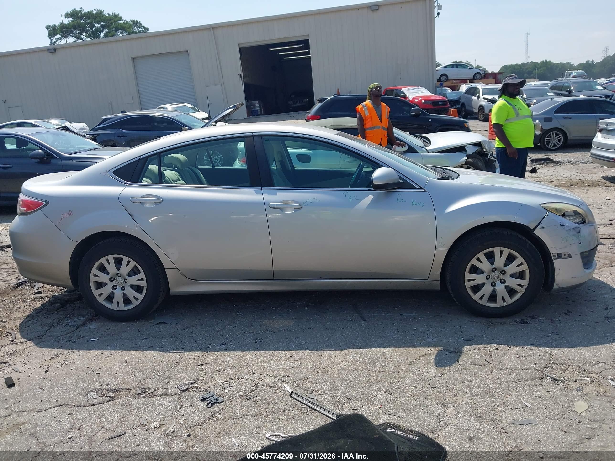 2010 Mazda Mazda6 I Sport Silver vin: 1YVHZ8BH9A5M21840