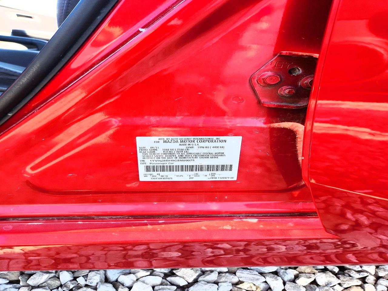 2012 Mazda 6 I Red vin: 1YVHZ8BH9C5M09075