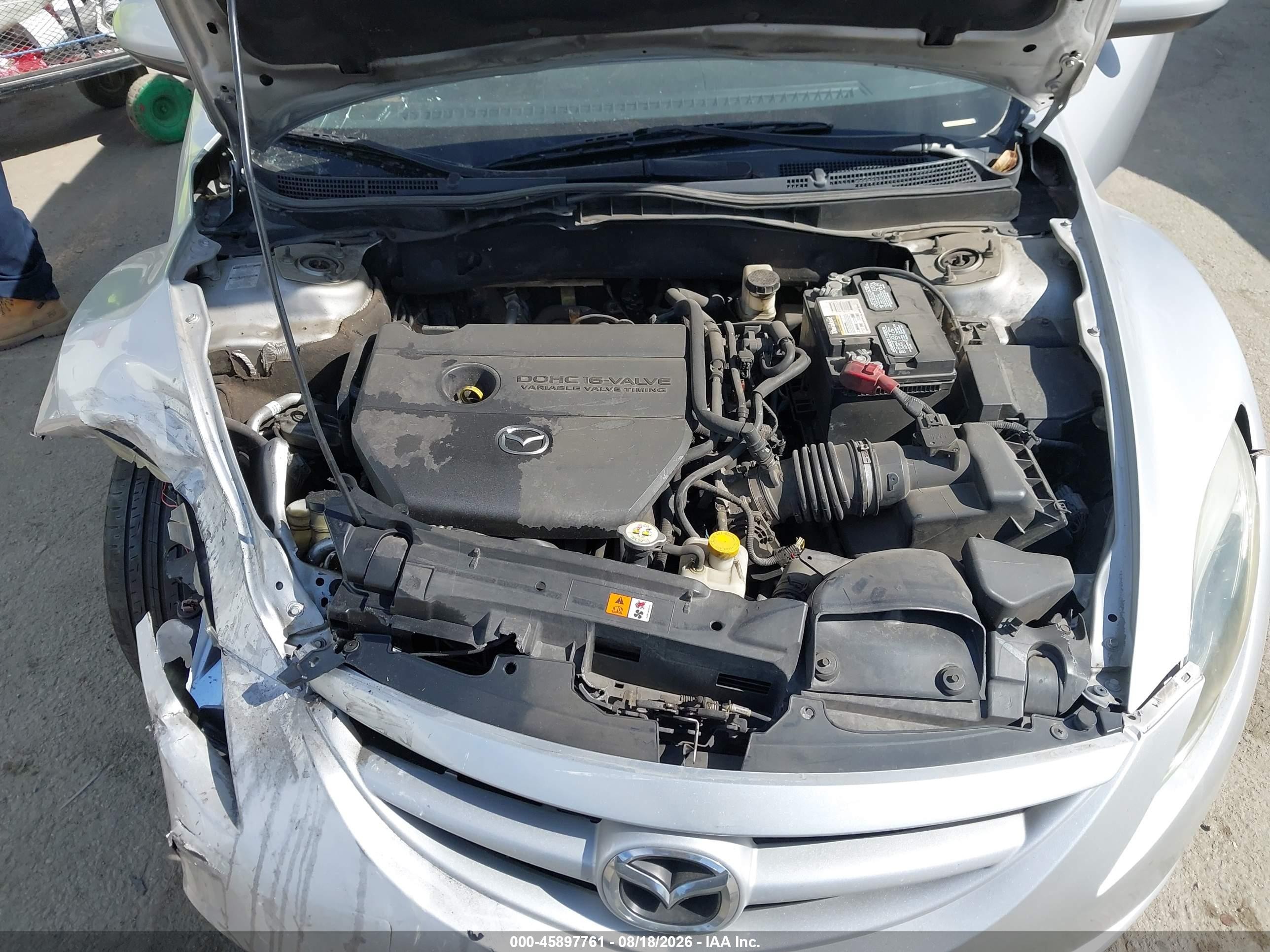 2012 Mazda Mazda6 I Sport Серебряный vin: 1YVHZ8BH9C5M26930